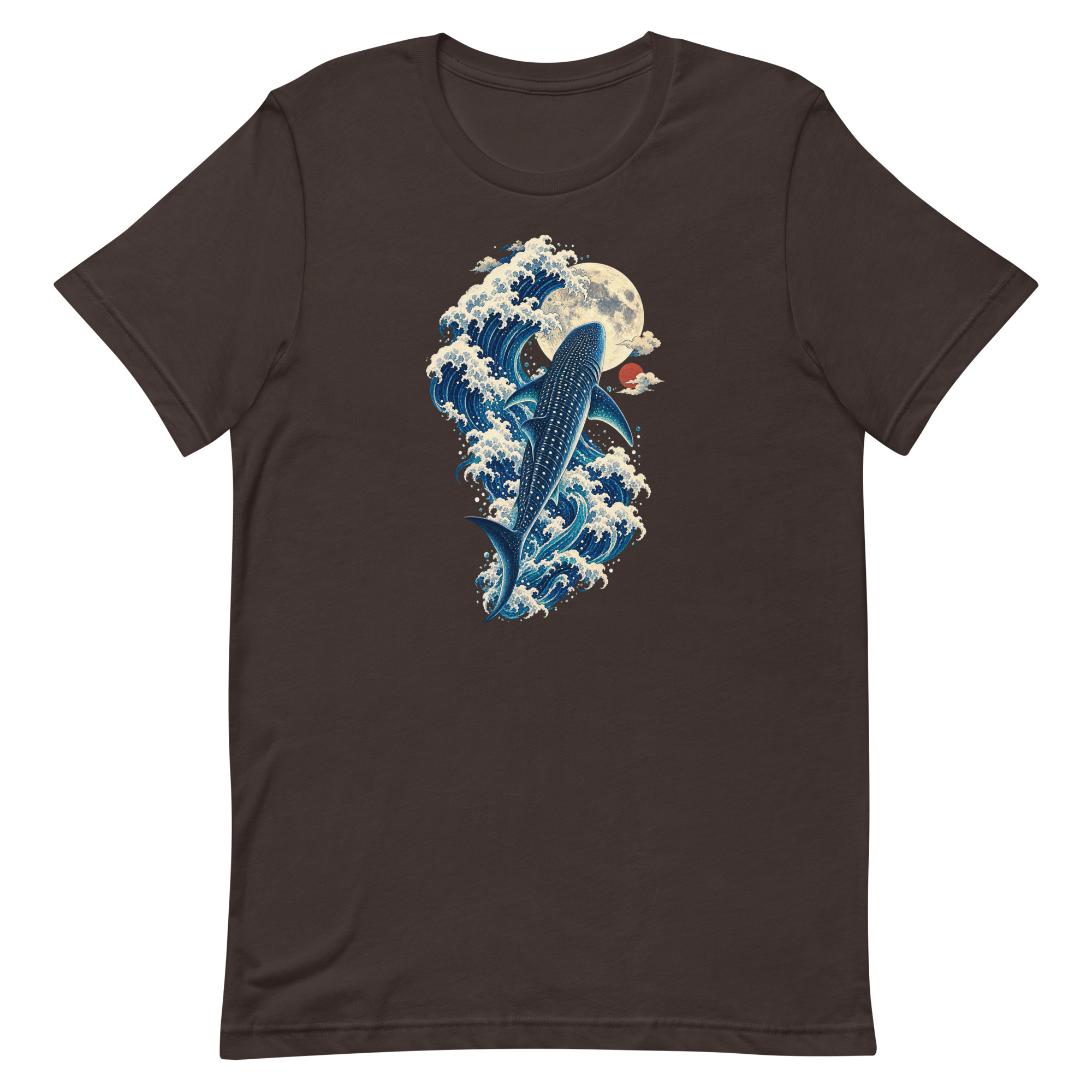 Whale Shark Great Wave Moon Japanese Art, Japanese Art Tee, Mythology Gift - Image 8
