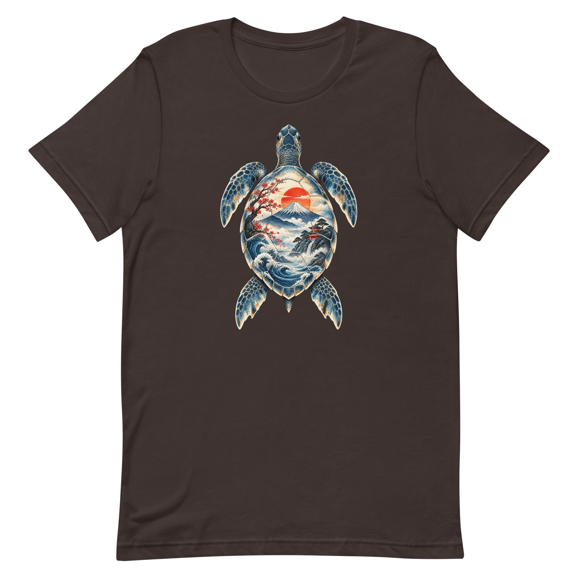 Sea Turtle Mount Fuji Sunrise Japanese Art, Japanese Art Tee, Mythology Gift - Image 10