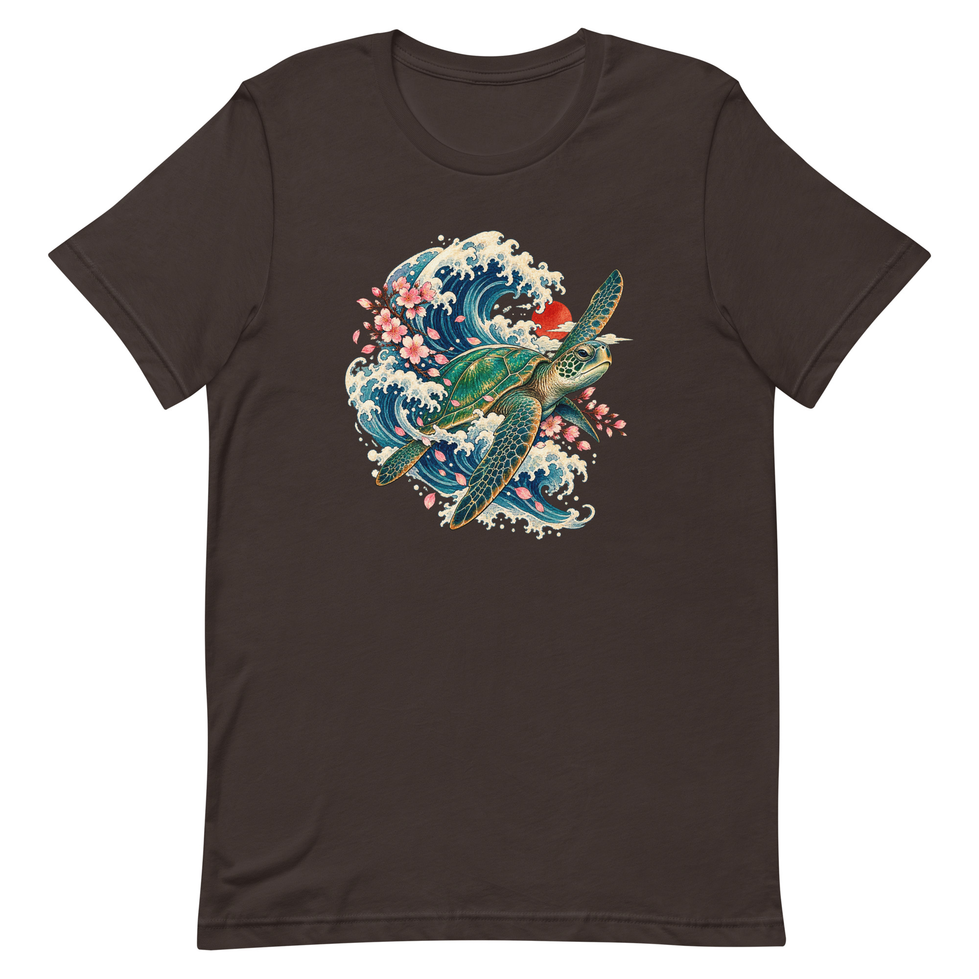 Sea Turtle Great Wave Sakura Japanese Art, Japanese Art Tee, Mythology Gift - Image 10