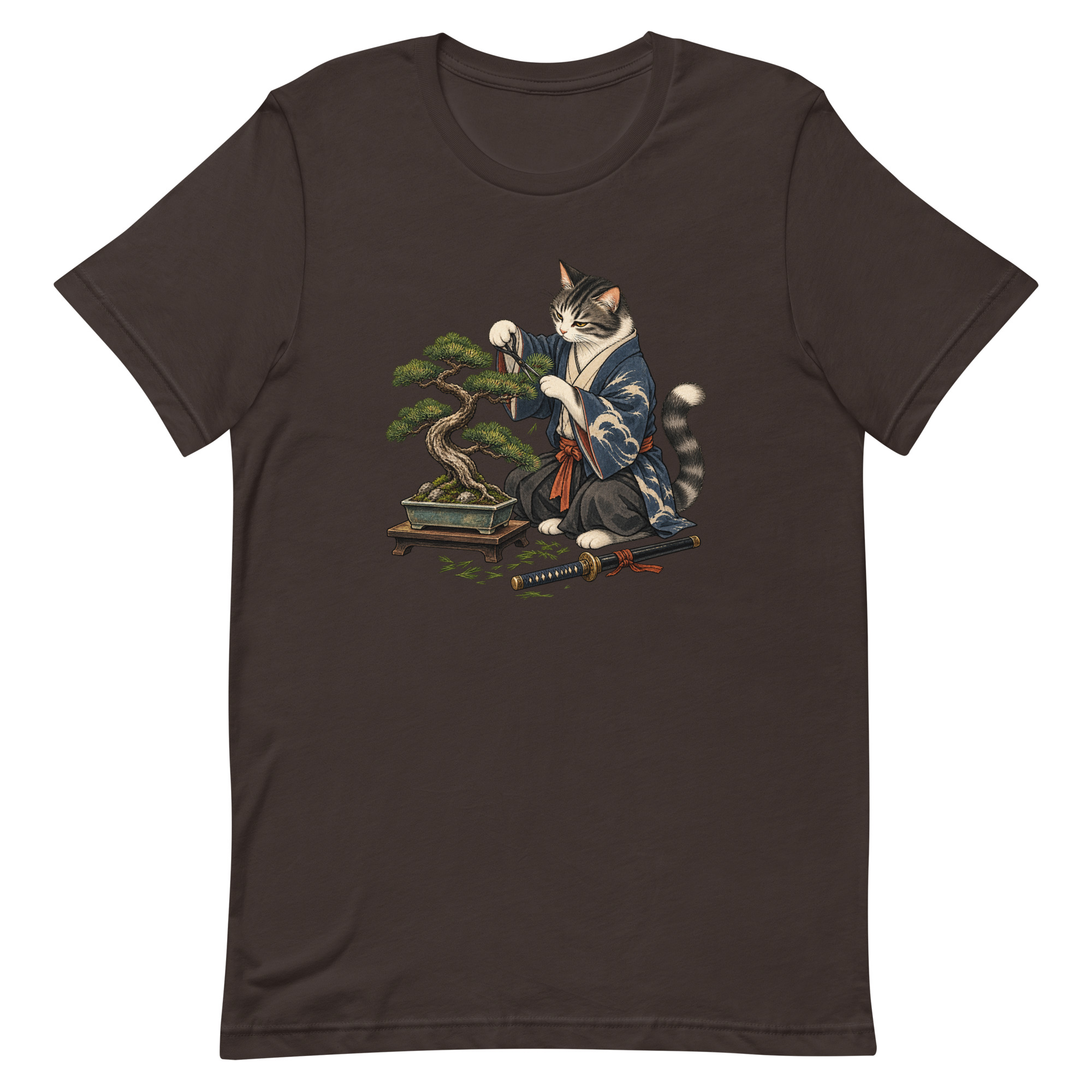 Samurai Cat Bonsai Dojo Japanese Art, Japanese Art Tee, Mythology Gift - Image 10