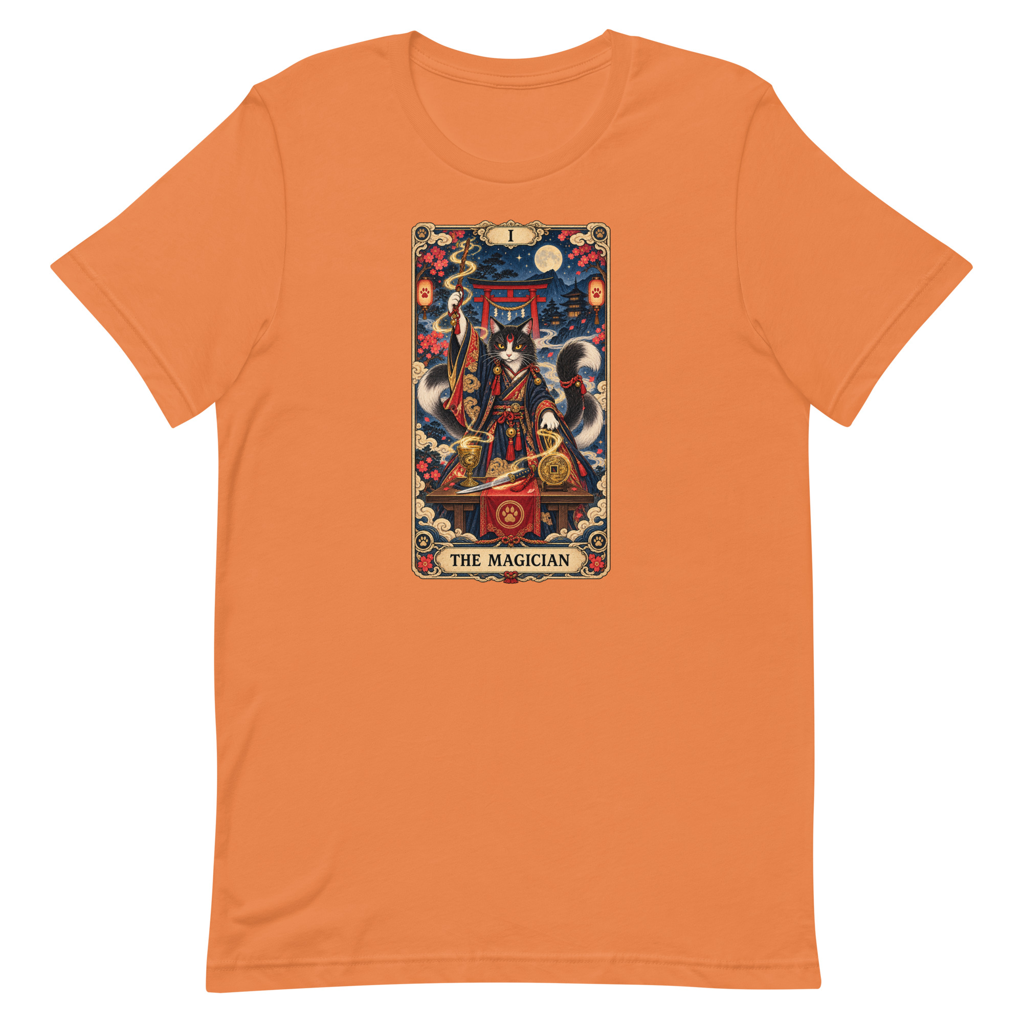 The Magician Bakeneko Cat Tarot Japanese Yokai Art, Japanese Art Tee, Mythology Gift - Image 9