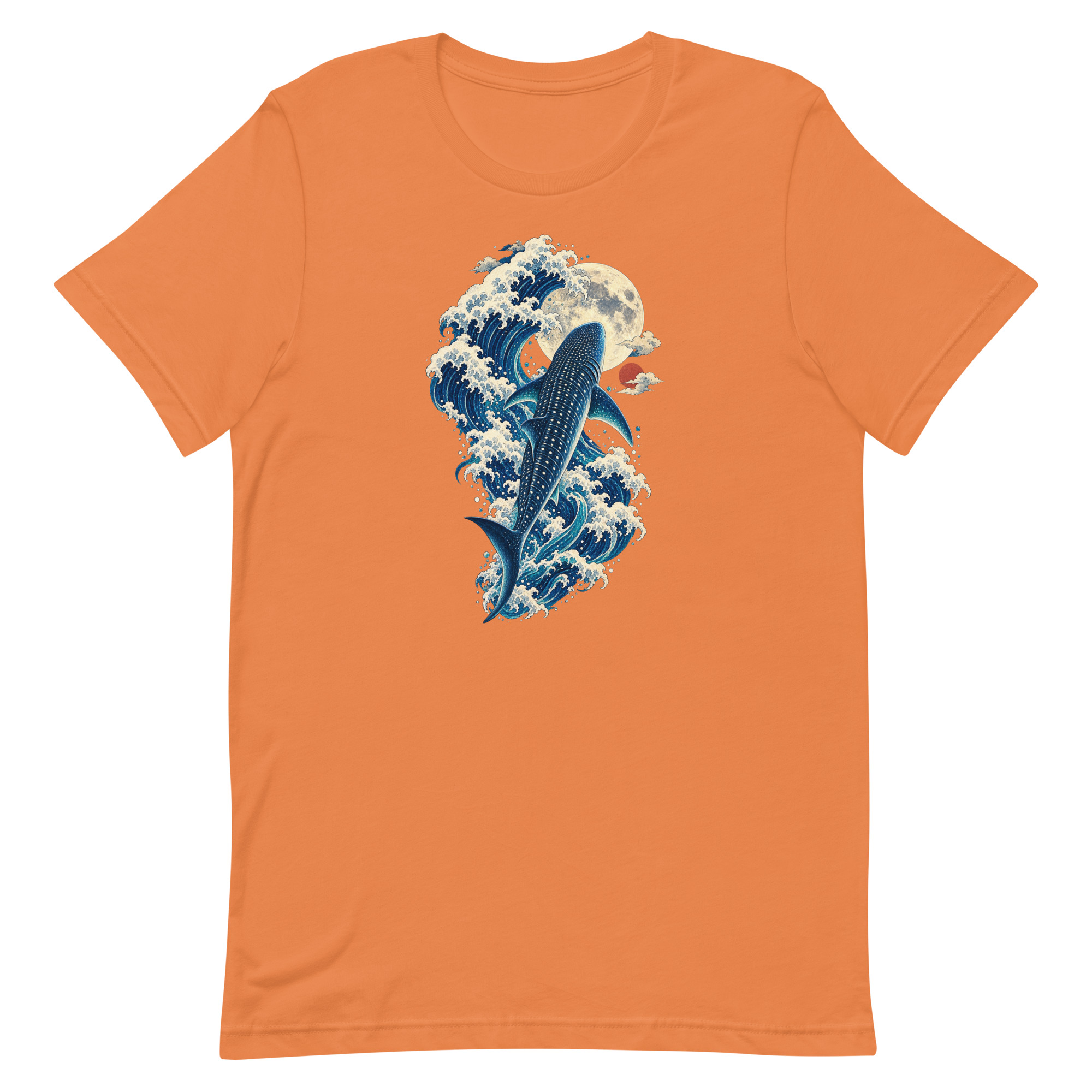 Whale Shark Great Wave Moon Japanese Art, Japanese Art Tee, Mythology Gift - Image 9