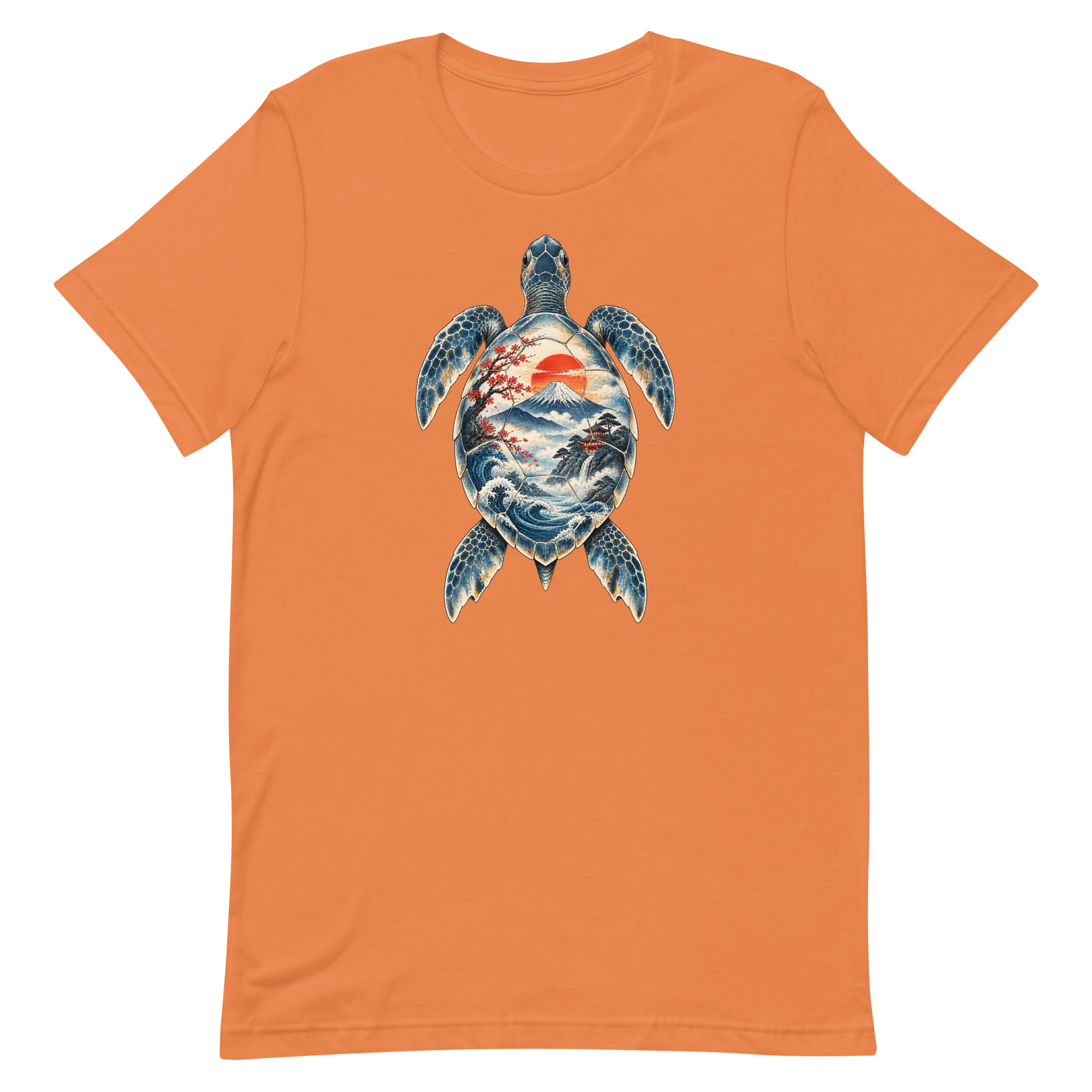 Sea Turtle Mount Fuji Sunrise Japanese Art, Japanese Art Tee, Mythology Gift - Image 11