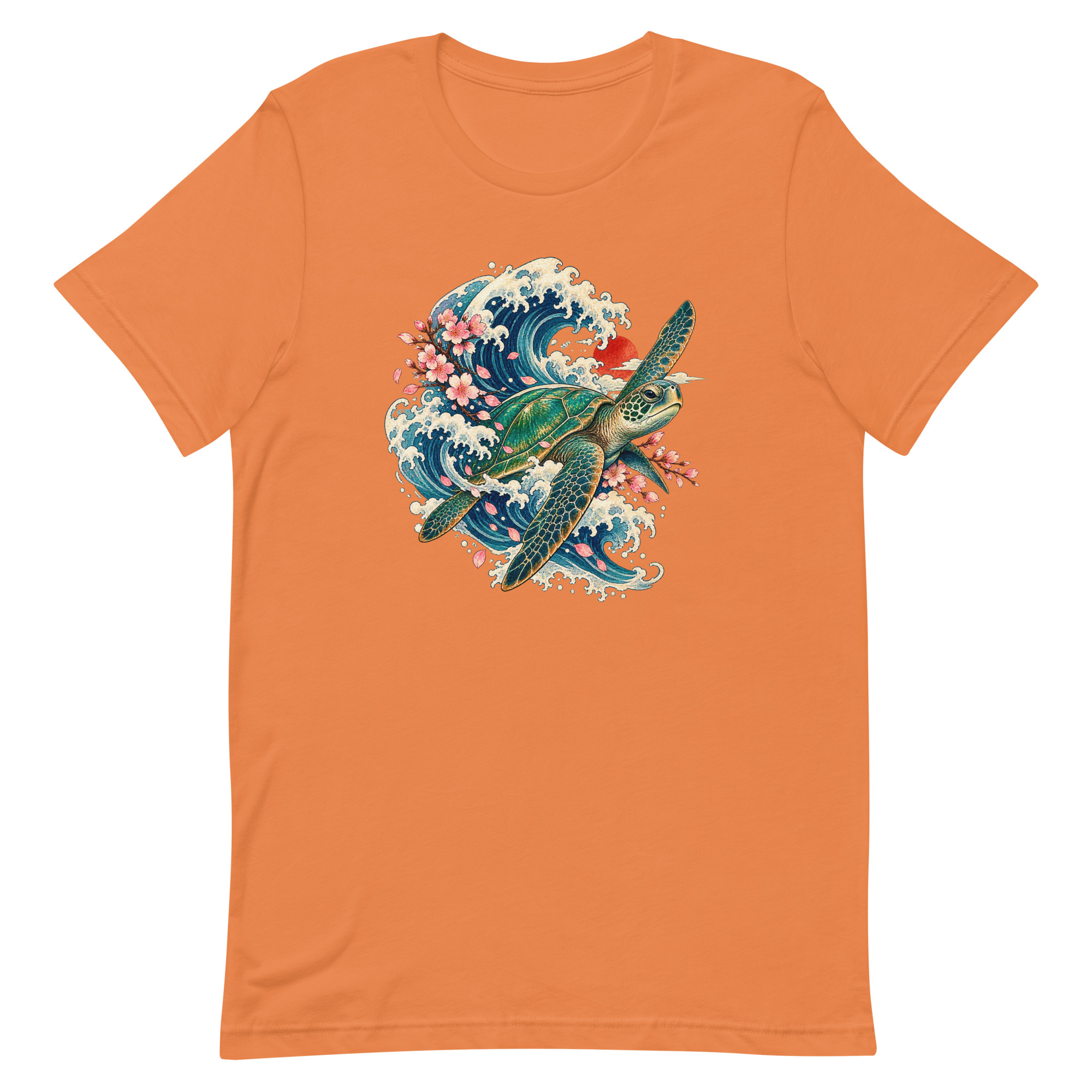 Sea Turtle Great Wave Sakura Japanese Art, Japanese Art Tee, Mythology Gift - Image 11