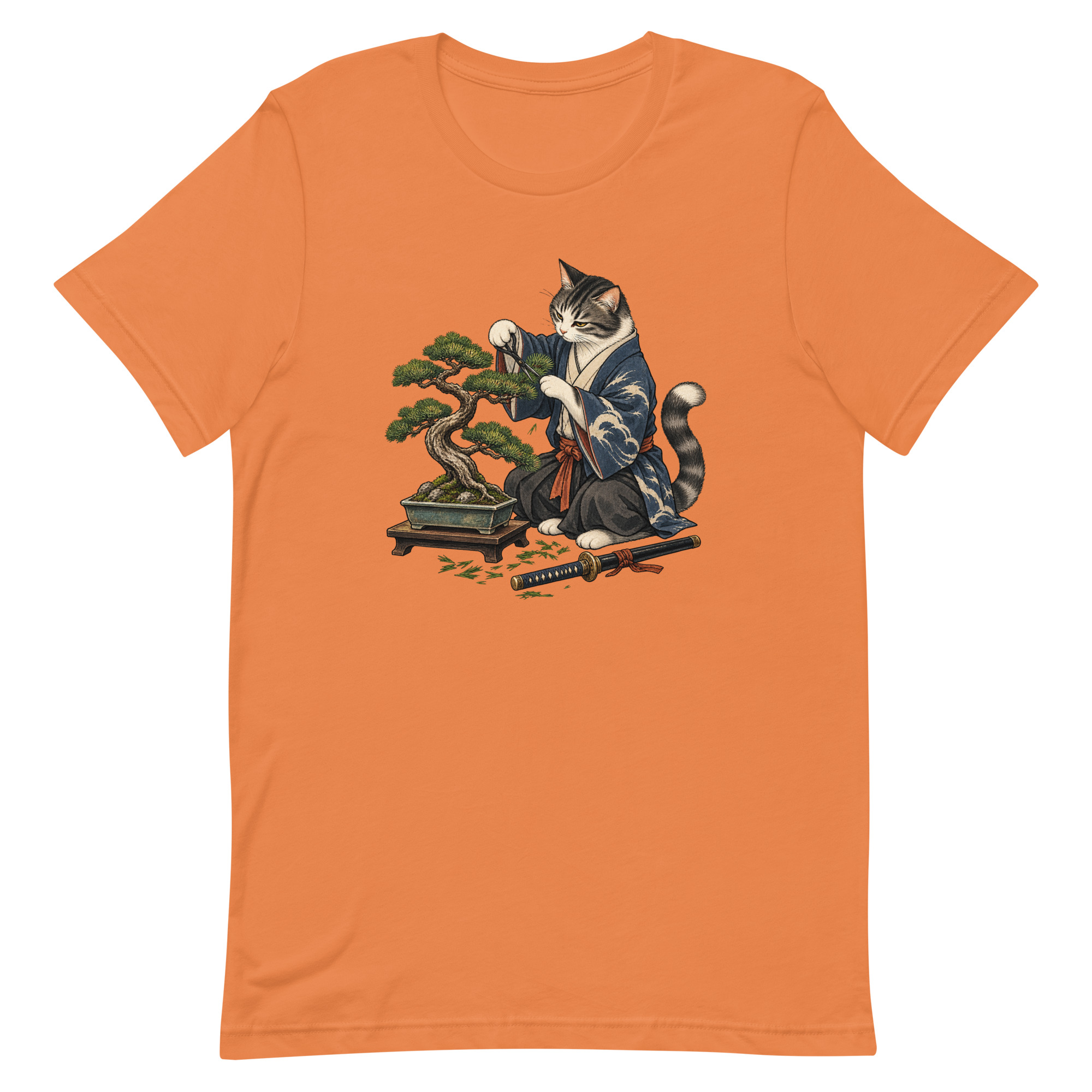 Samurai Cat Bonsai Dojo Japanese Art, Japanese Art Tee, Mythology Gift - Image 11