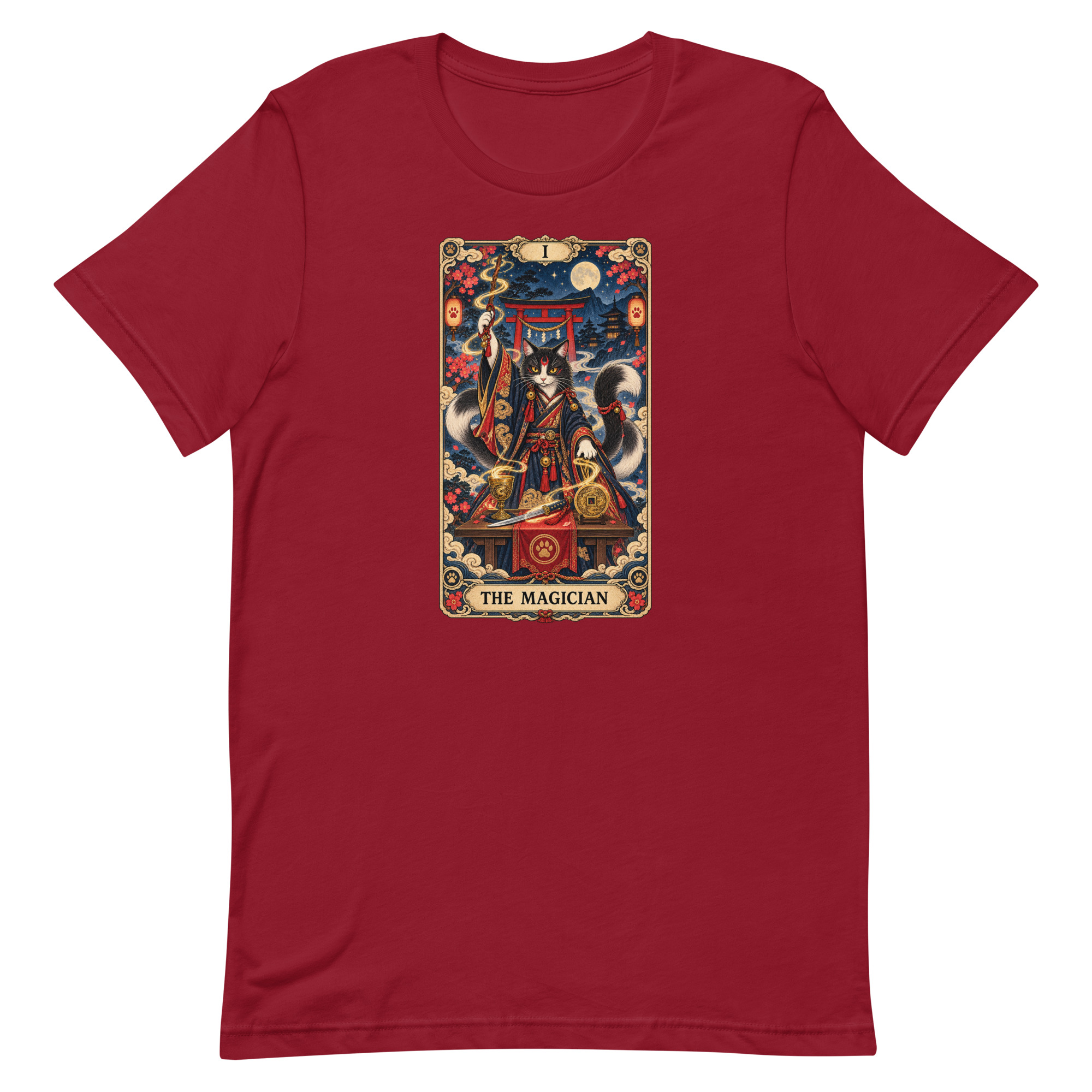 The Magician Bakeneko Cat Tarot Japanese Yokai Art, Japanese Art Tee, Mythology Gift - Image 10