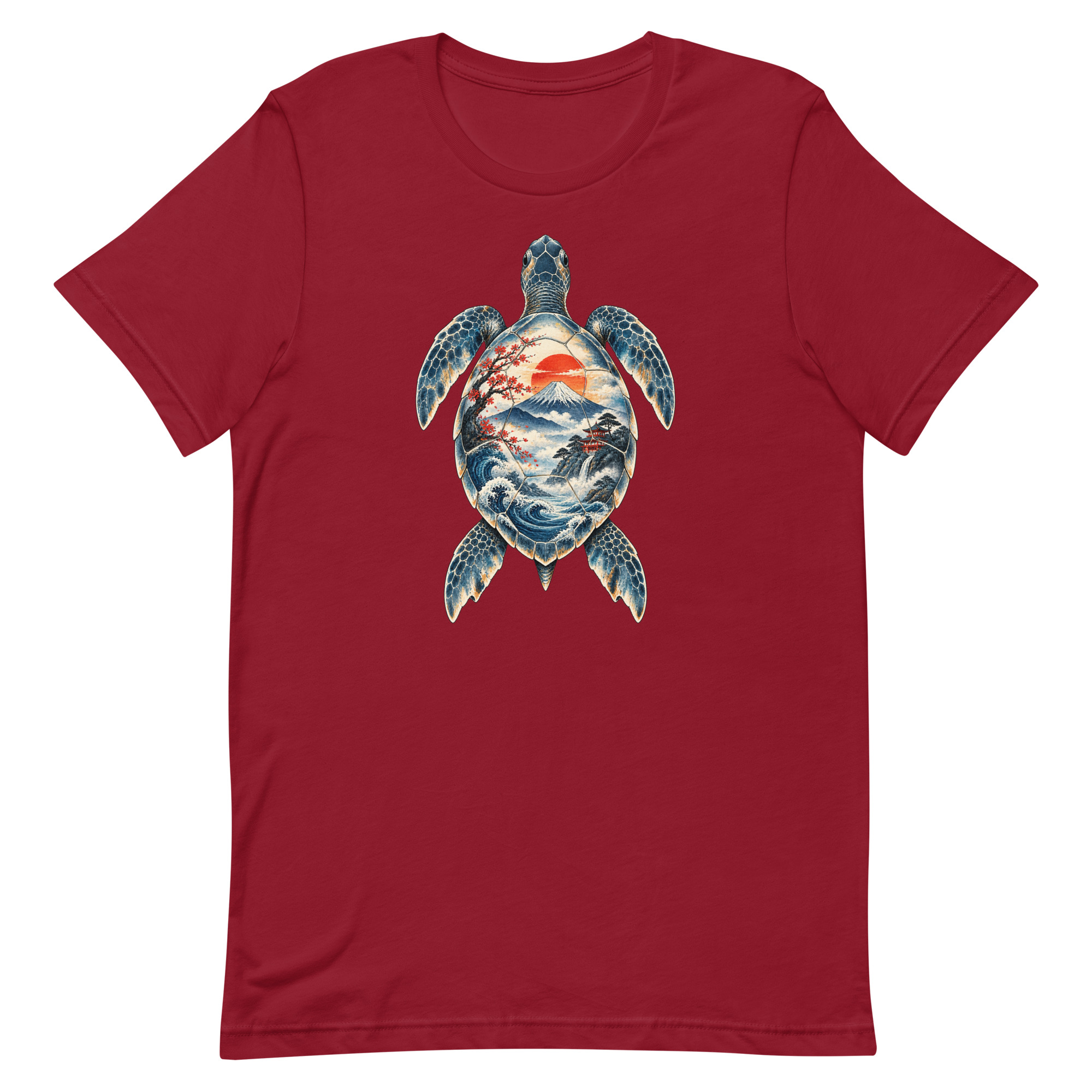 Sea Turtle Mount Fuji Sunrise Japanese Art, Japanese Art Tee, Mythology Gift - Image 12