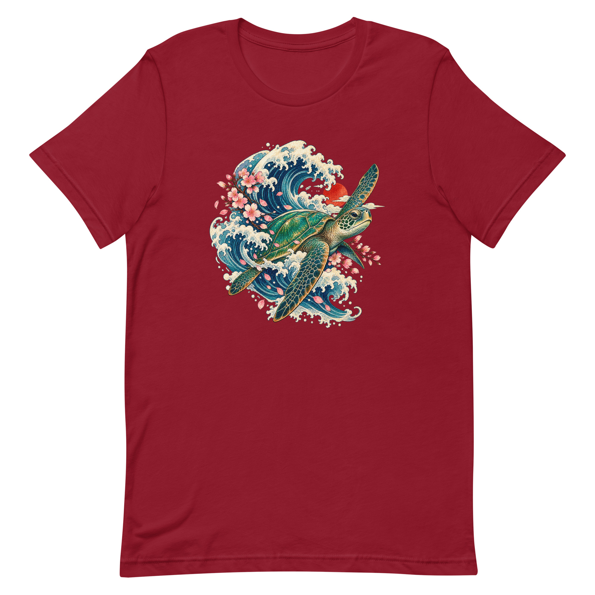 Sea Turtle Great Wave Sakura Japanese Art, Japanese Art Tee, Mythology Gift - Image 12