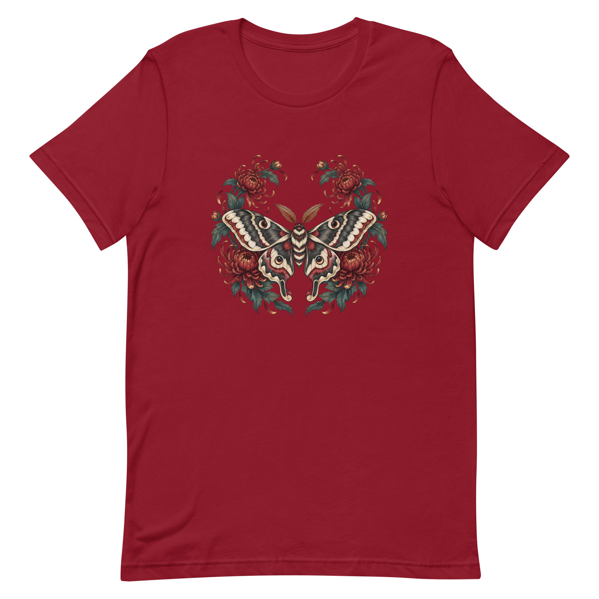 Japanese Moth Chrysanthemum Enso Ink Art, Japanese Art Tee, Mythology Gift - Image 12