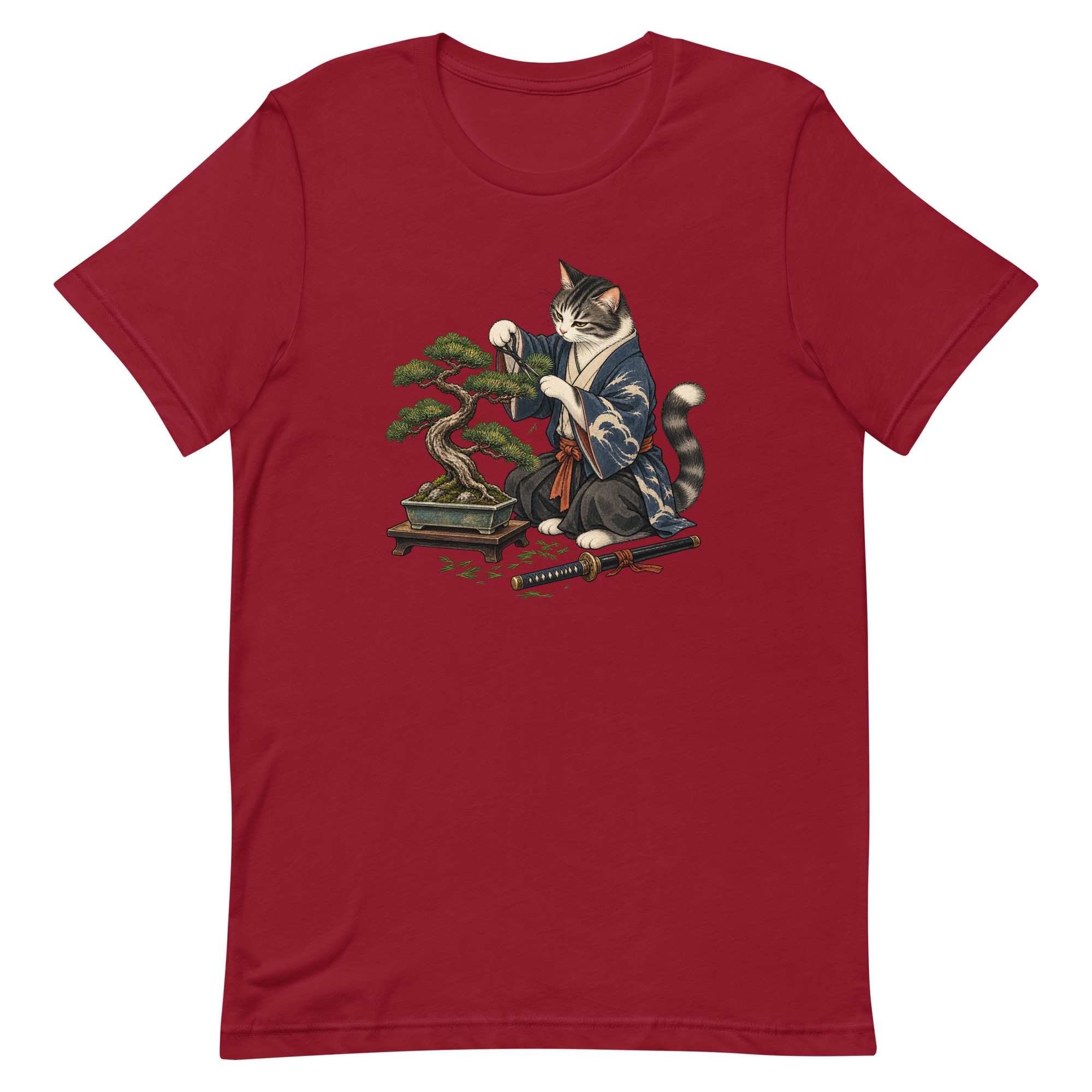 Samurai Cat Bonsai Dojo Japanese Art, Japanese Art Tee, Mythology Gift - Image 12