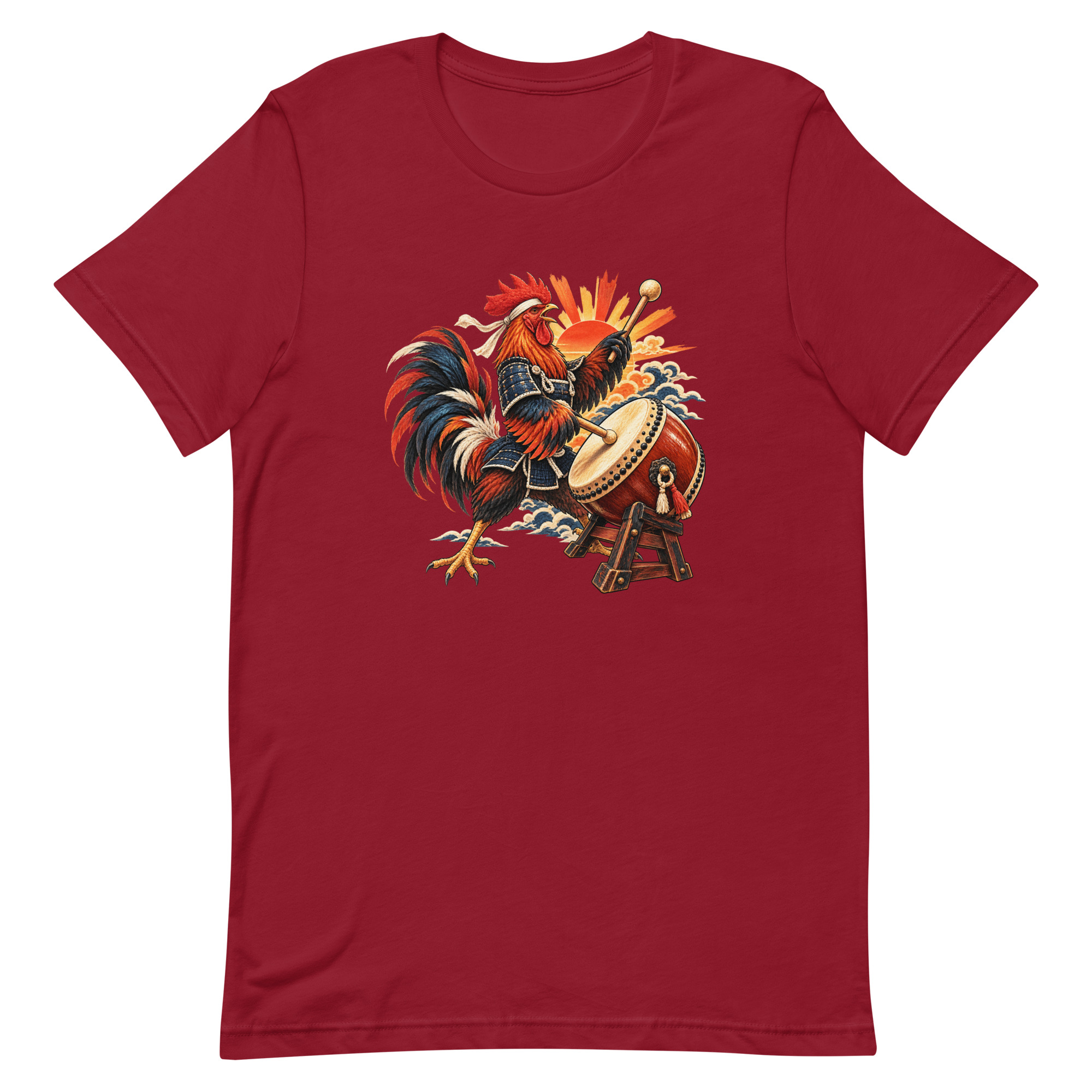 Rooster Samurai Taiko Drum Japanese Art, Japanese Art Tee, Mythology Gift - Image 12