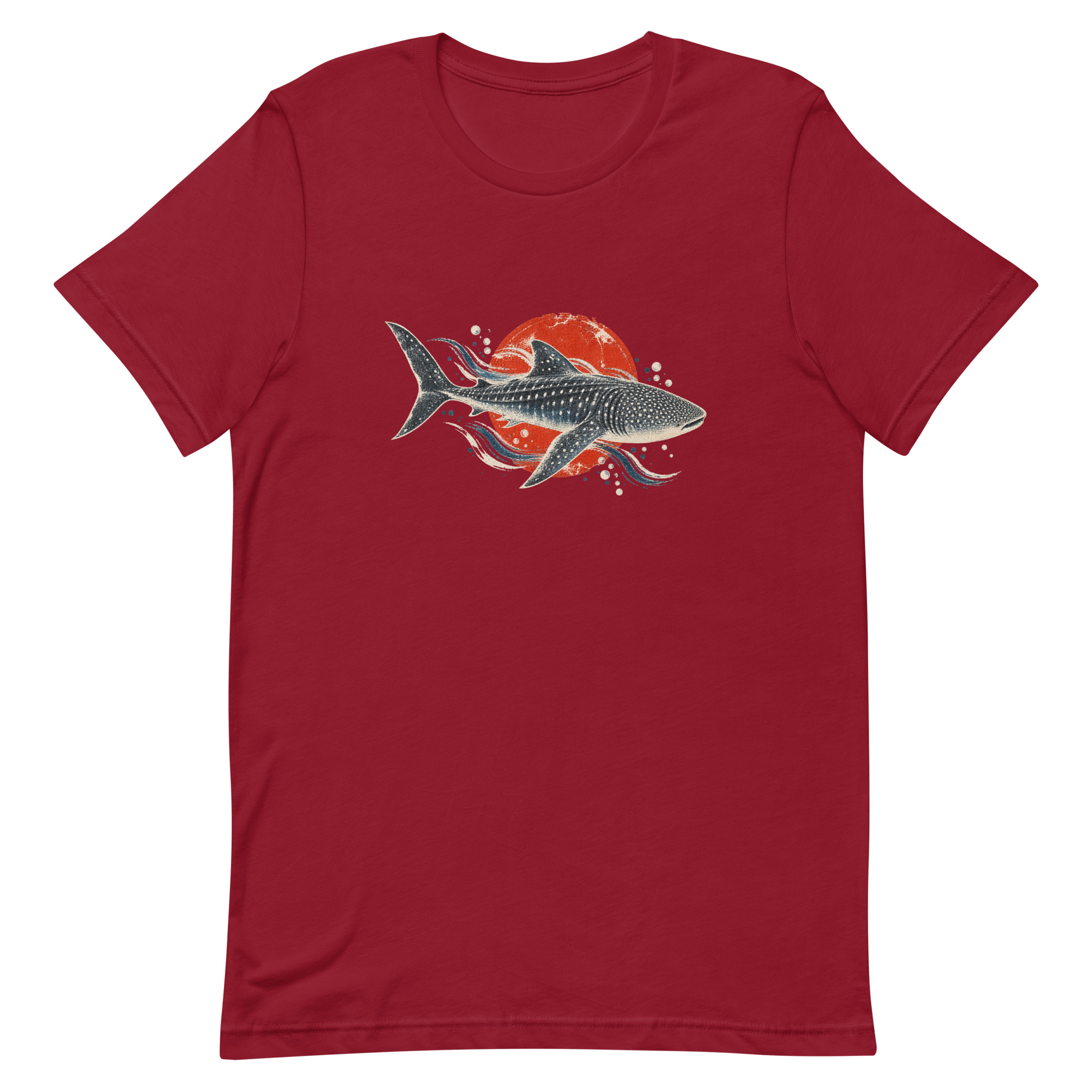 Gyotaku Whale Shark Red Sun Japanese Print, Japanese Art Tee, Mythology Gift - Image 12
