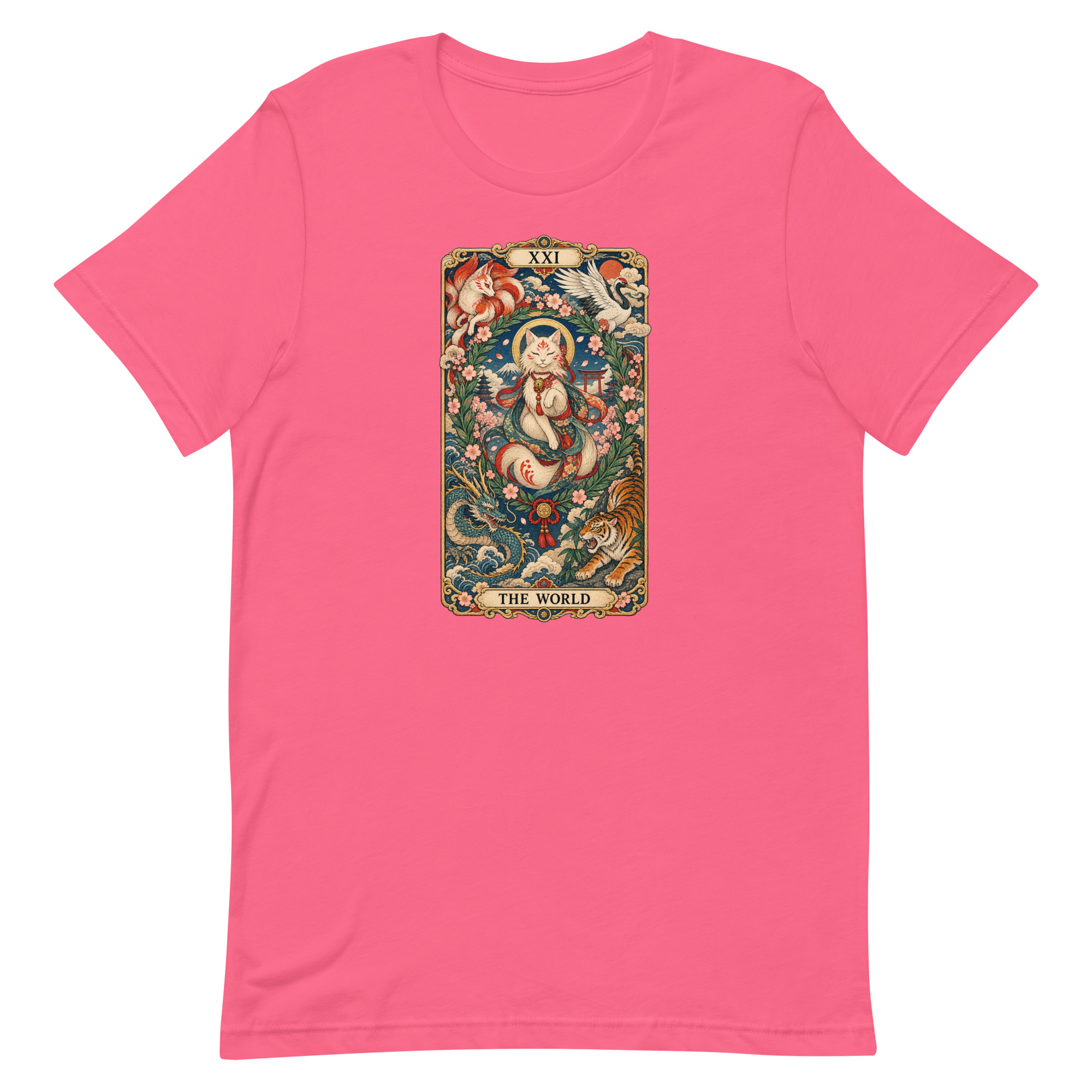 The World Shrine Cat Tarot Japanese Art T-Shirt - Image 72