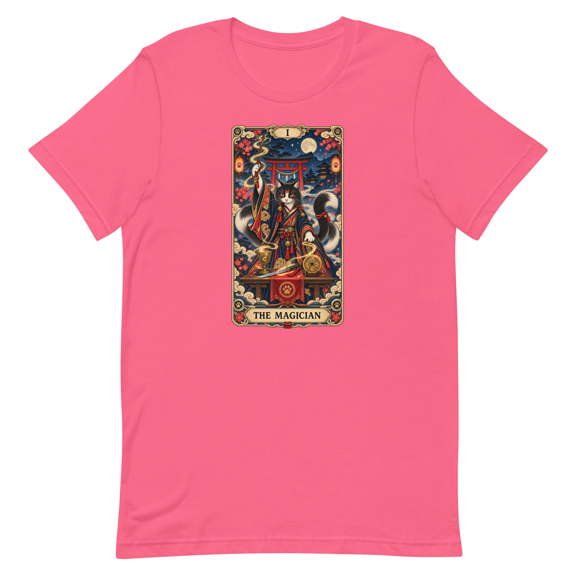 The Magician Bakeneko Cat Tarot Japanese Yokai Art, Japanese Art Tee, Mythology Gift - Image 72