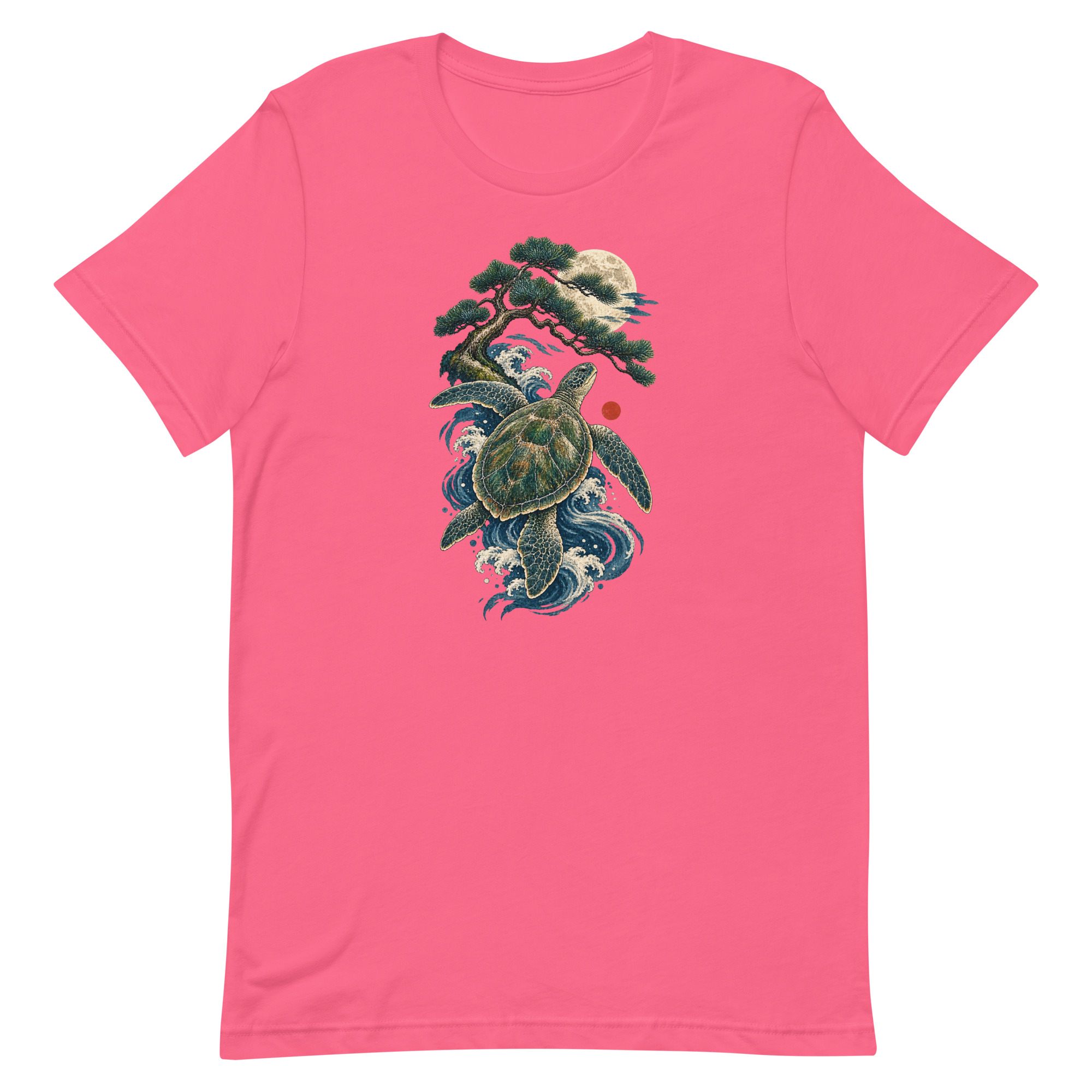 Ancient Sea Turtle Pine Moon Japanese Art, Japanese Art Tee, Mythology Gift - Image 72
