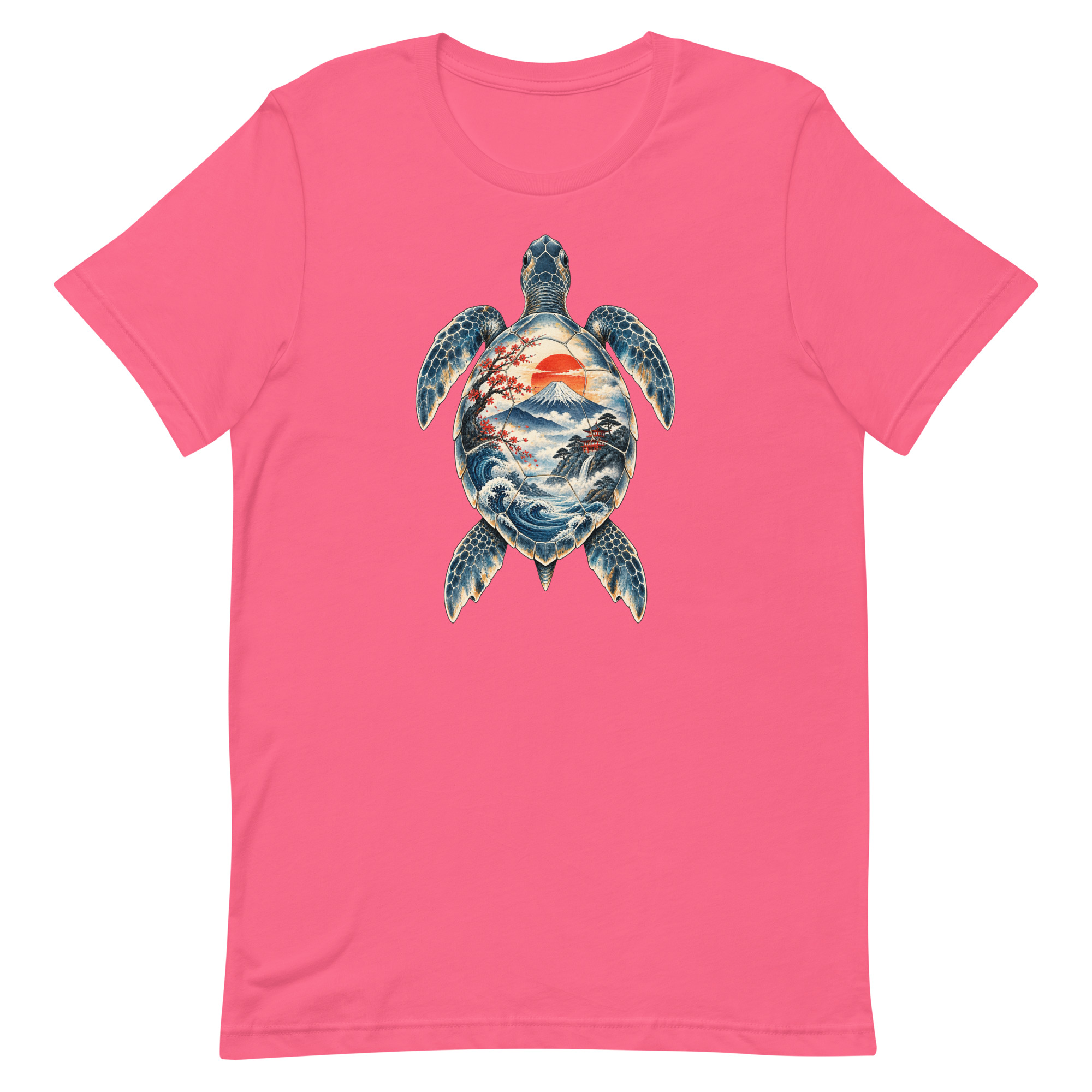Sea Turtle Mount Fuji Sunrise Japanese Art, Japanese Art Tee, Mythology Gift - Image 74