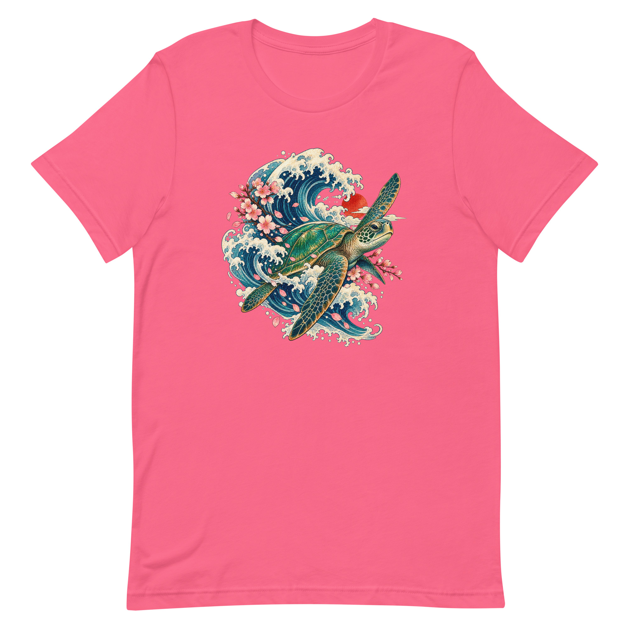 Sea Turtle Great Wave Sakura Japanese Art, Japanese Art Tee, Mythology Gift - Image 74