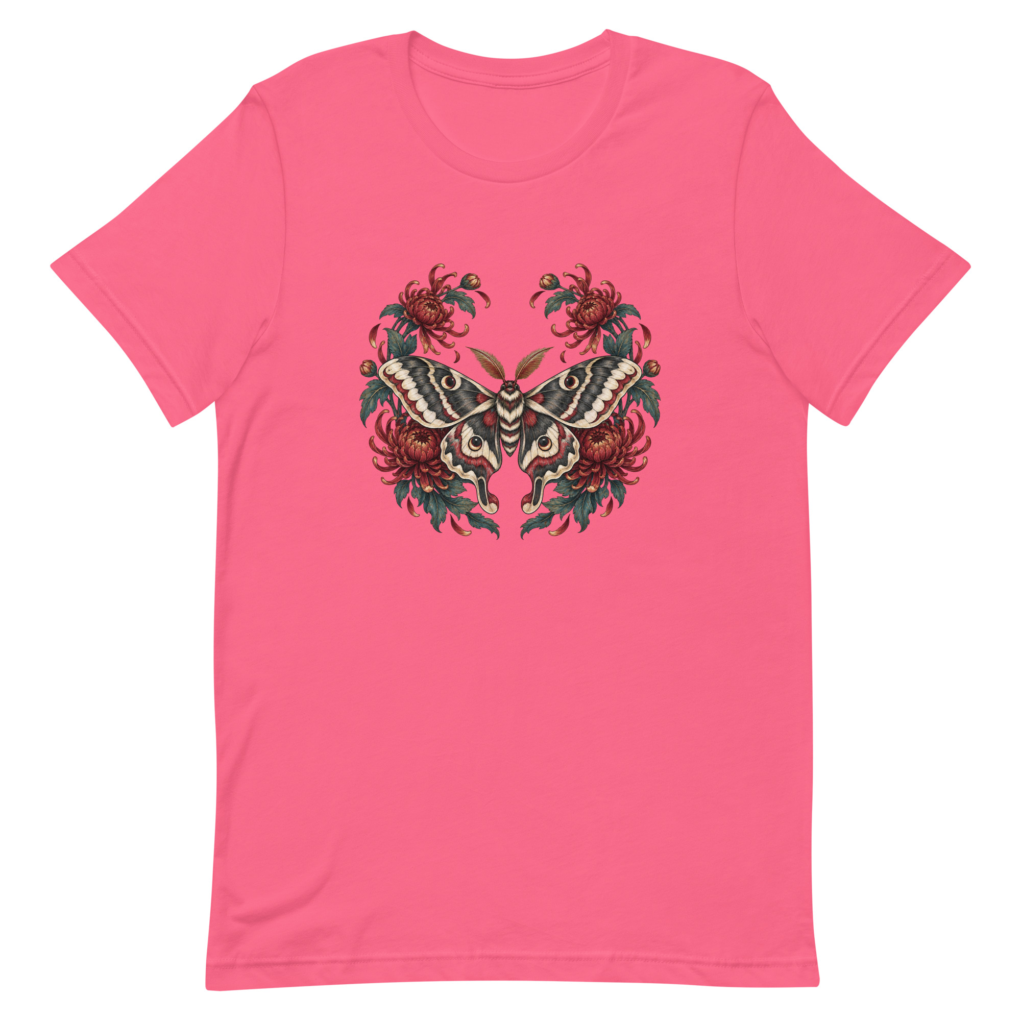 Japanese Moth Chrysanthemum Enso Ink Art, Japanese Art Tee, Mythology Gift - Image 74