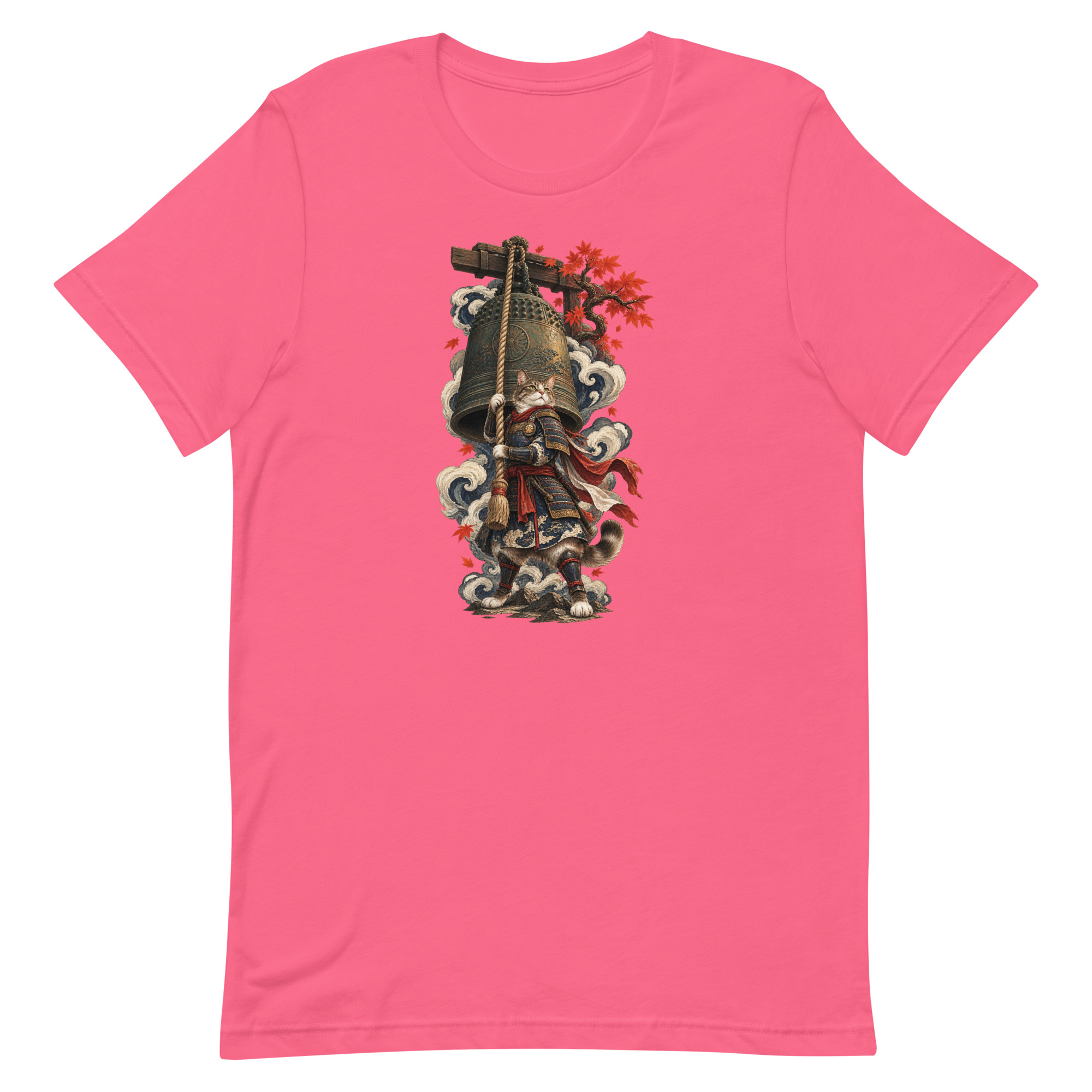 Samurai Cat Temple Bell Guardian Japanese Art, Japanese Art Tee, Mythology Gift - Image 74