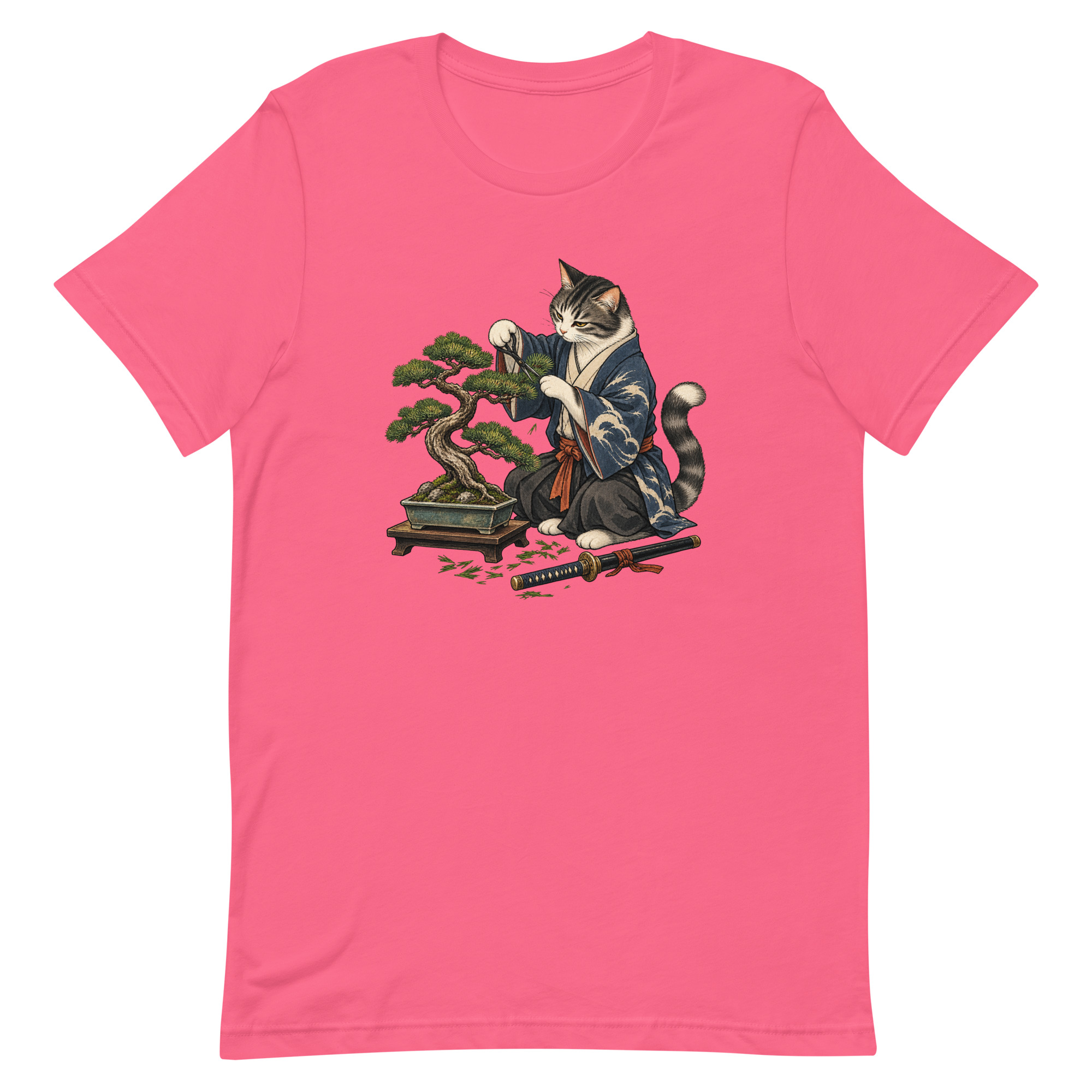 Samurai Cat Bonsai Dojo Japanese Art, Japanese Art Tee, Mythology Gift - Image 74
