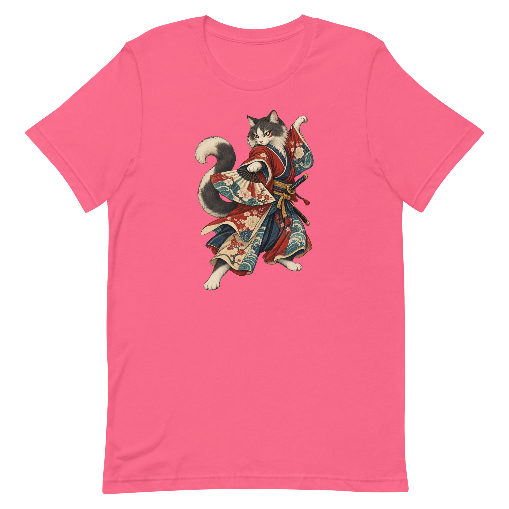 Samurai Cat Kabuki Fan Japanese Warrior Art, Japanese Art Tee, Mythology Gift - Image 74