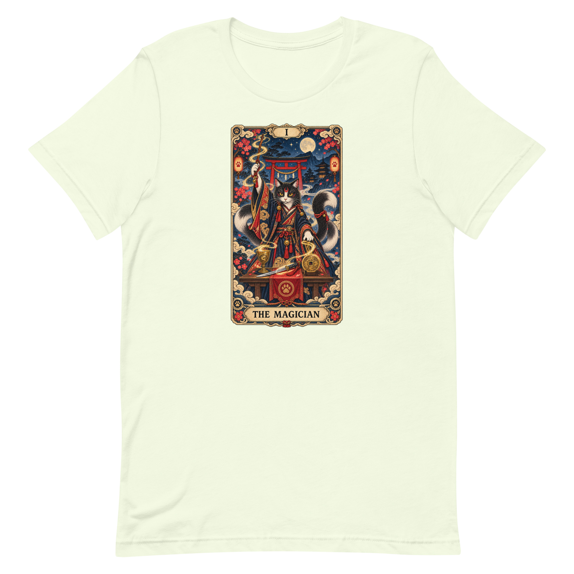 The Magician Bakeneko Cat Tarot Japanese Yokai Art, Japanese Art Tee, Mythology Gift - Image 11
