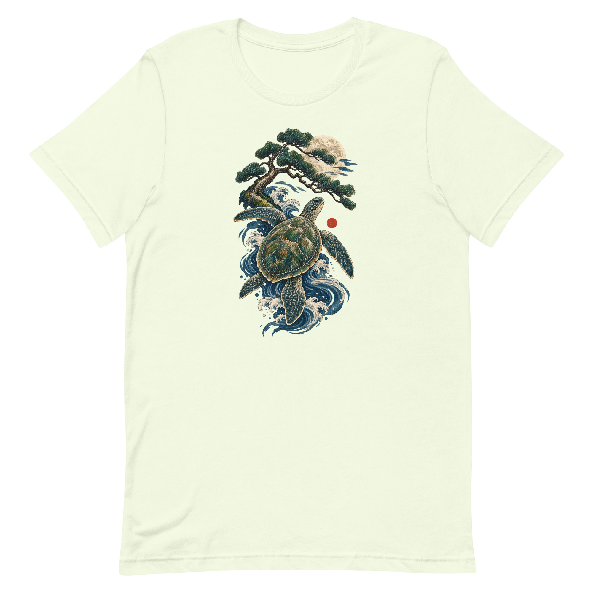 Ancient Sea Turtle Pine Moon Japanese Art, Japanese Art Tee, Mythology Gift - Image 11