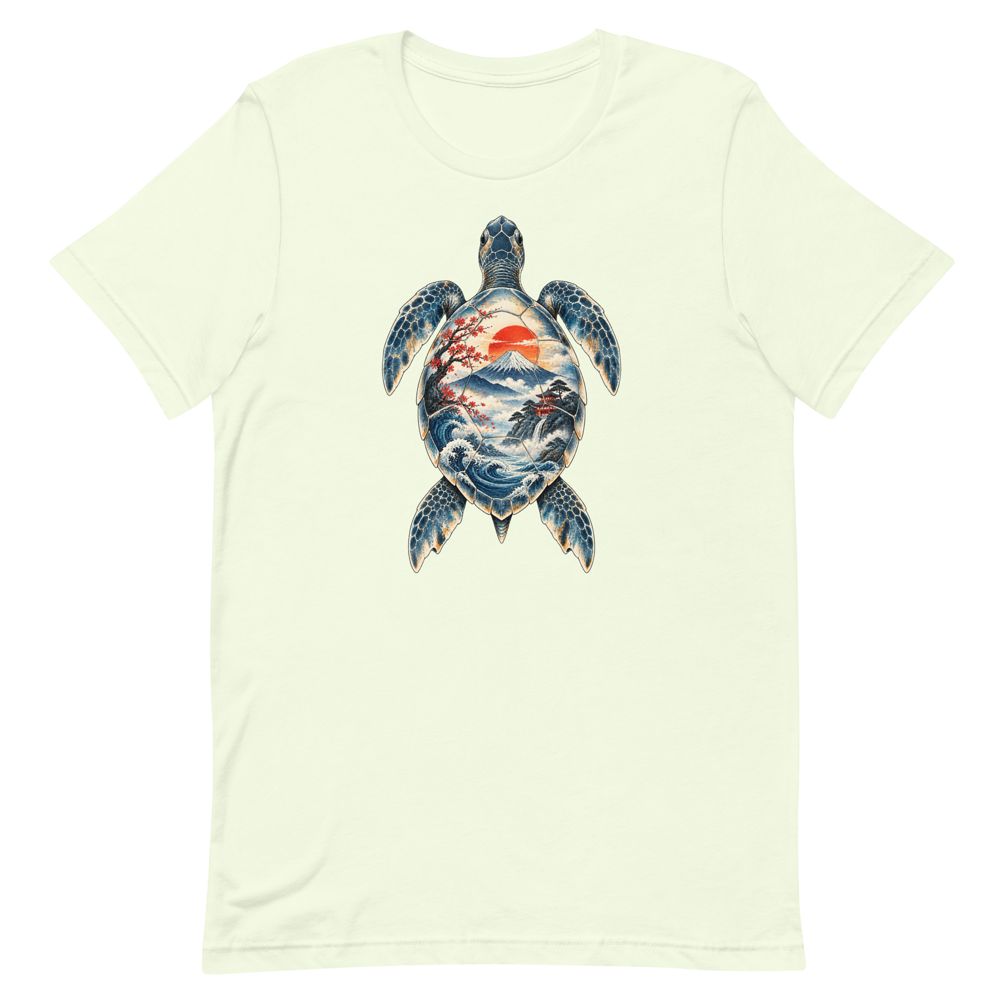 Sea Turtle Mount Fuji Sunrise Japanese Art, Japanese Art Tee, Mythology Gift - Image 13