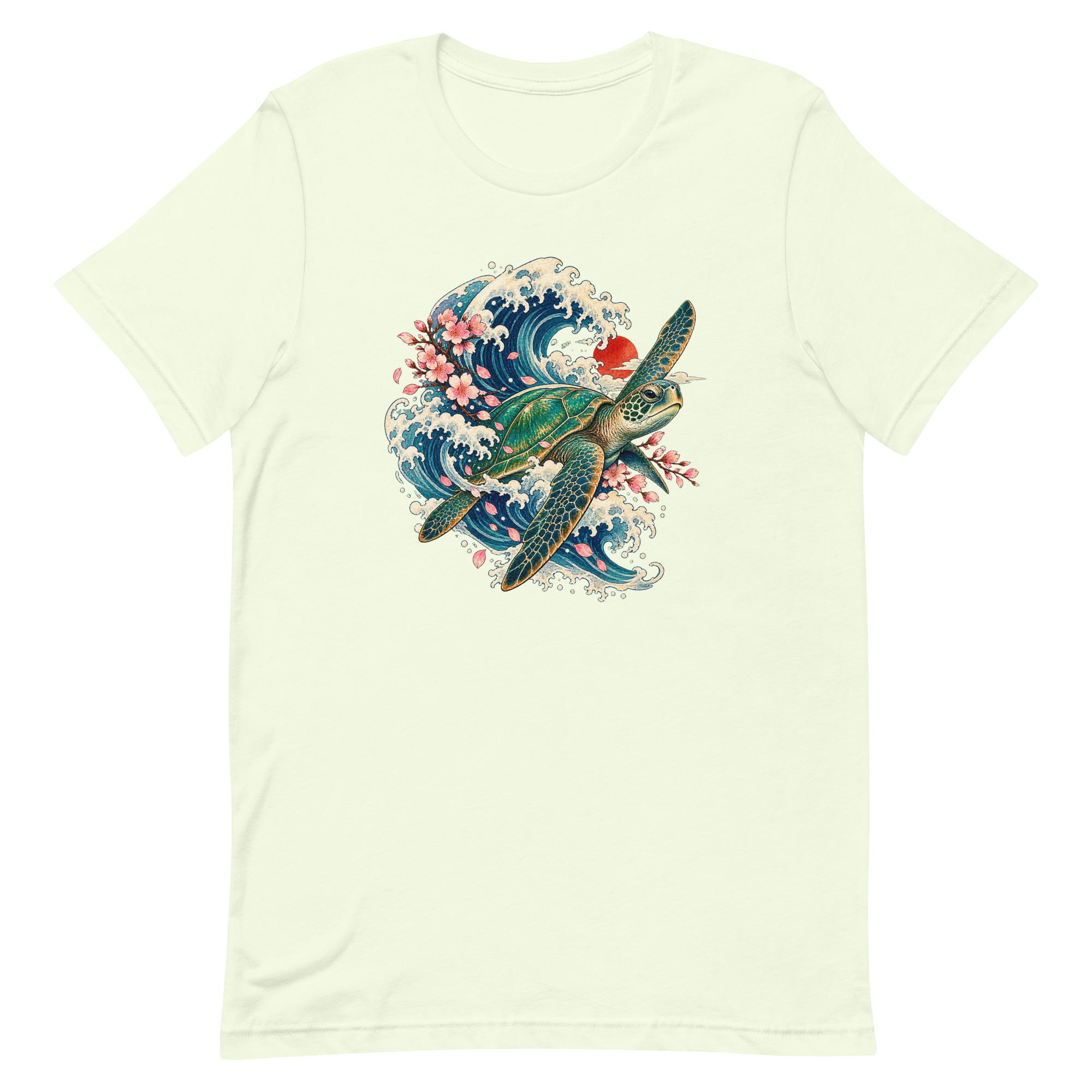 Sea Turtle Great Wave Sakura Japanese Art, Japanese Art Tee, Mythology Gift - Image 13
