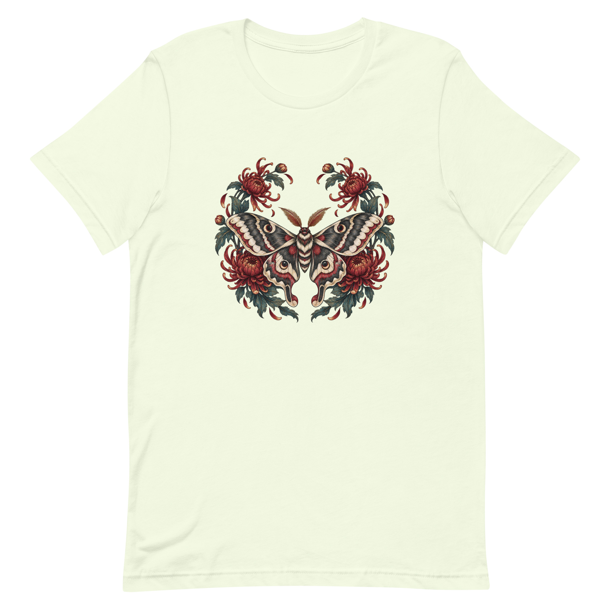 Japanese Moth Chrysanthemum Enso Ink Art, Japanese Art Tee, Mythology Gift - Image 13