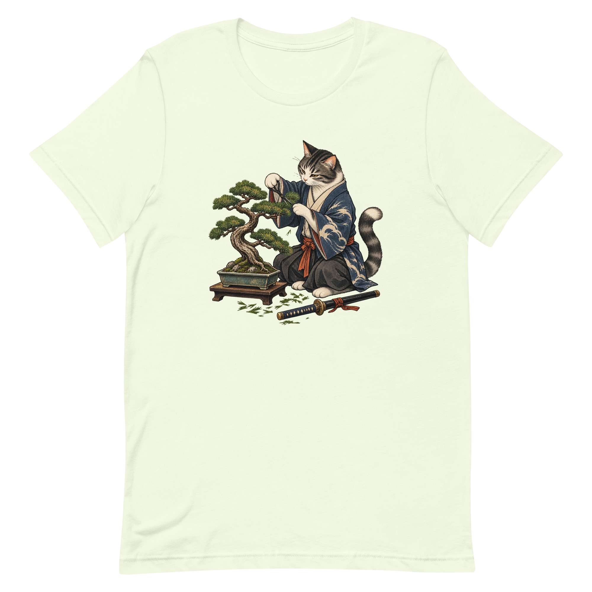 Samurai Cat Bonsai Dojo Japanese Art, Japanese Art Tee, Mythology Gift - Image 13