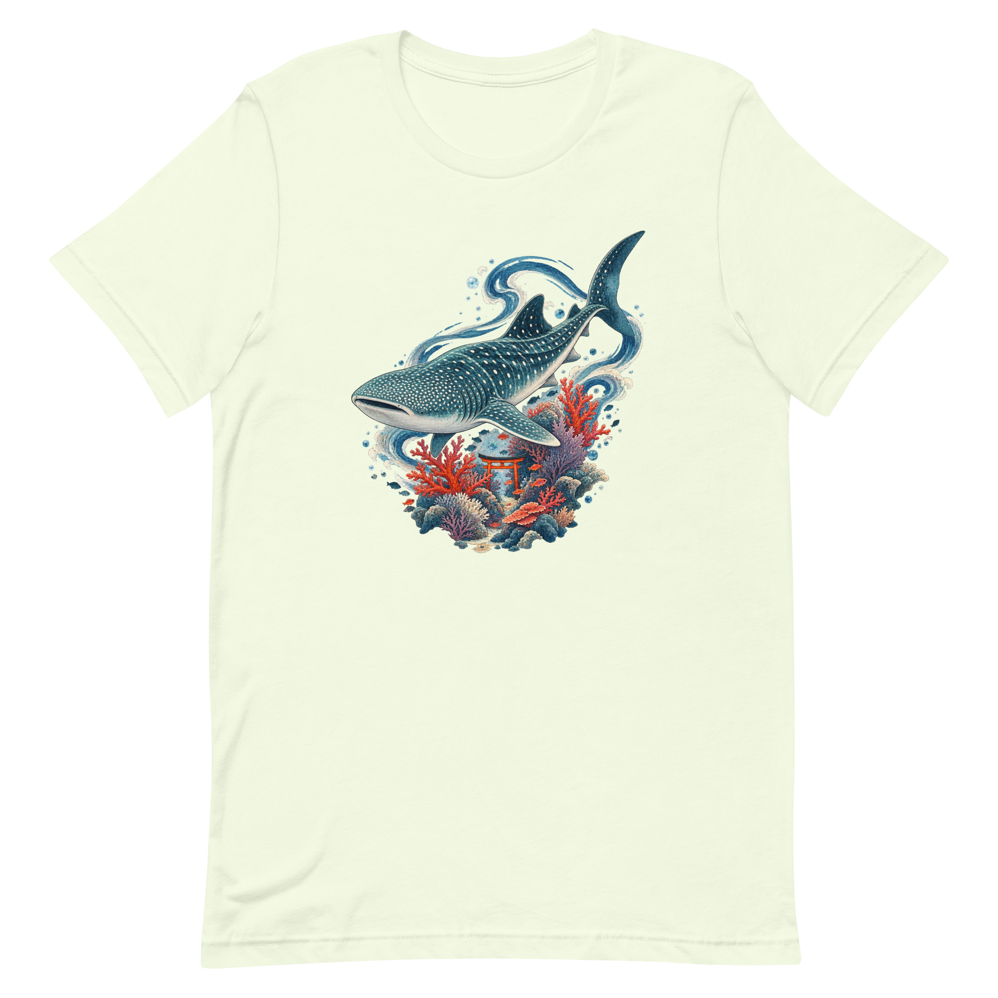 Whale Shark Torii Coral Garden Japanese Art, Japanese Art Tee, Mythology Gift - Image 13