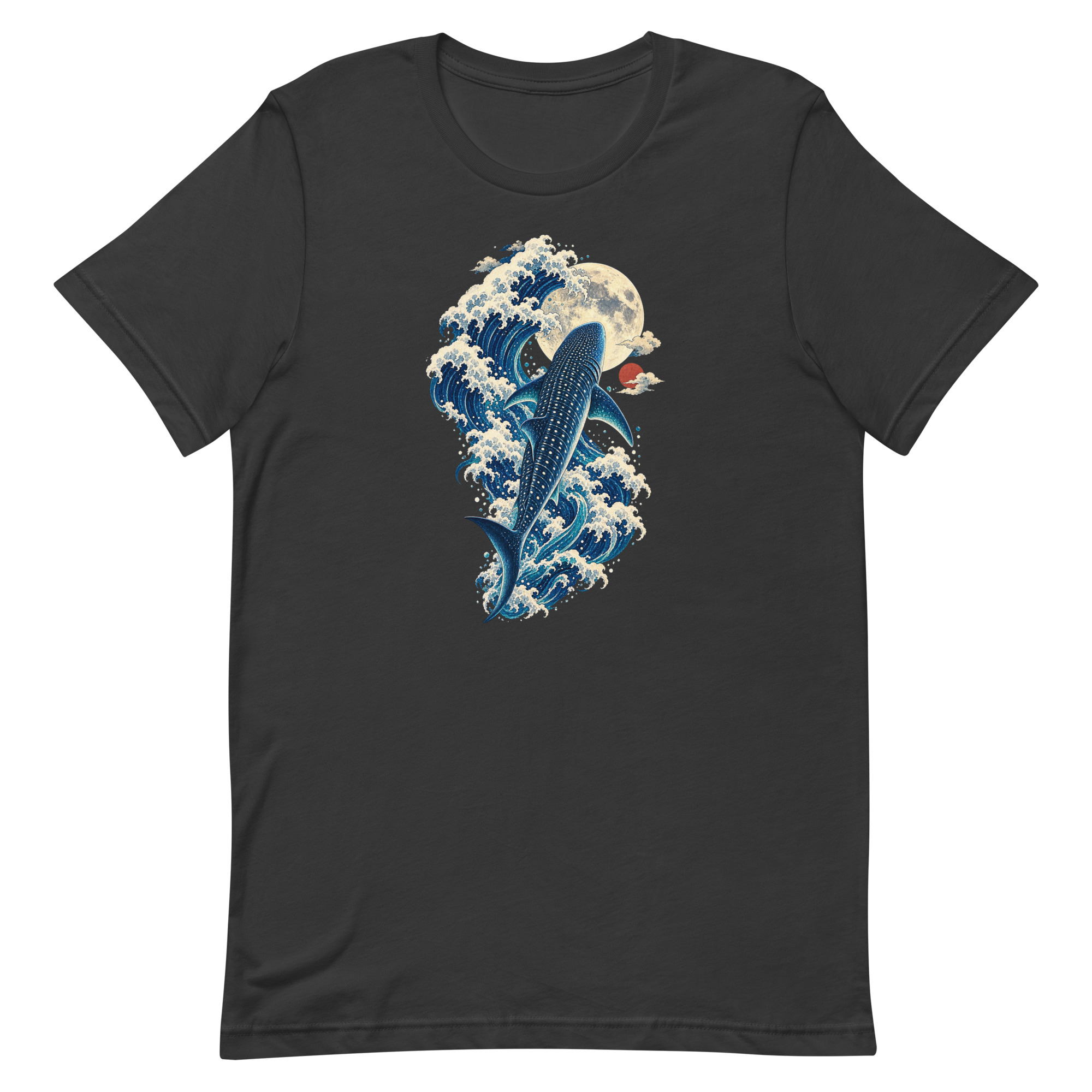 Whale Shark Great Wave Moon Japanese Art, Japanese Art Tee, Mythology Gift - Image 73
