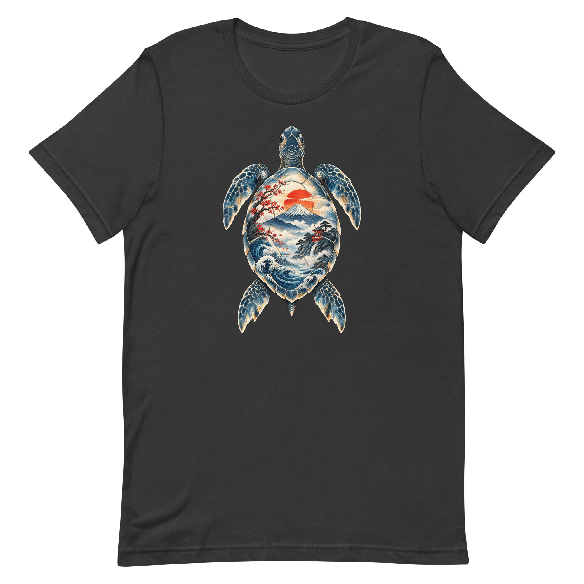 Sea Turtle Mount Fuji Sunrise Japanese Art, Japanese Art Tee, Mythology Gift - Image 75