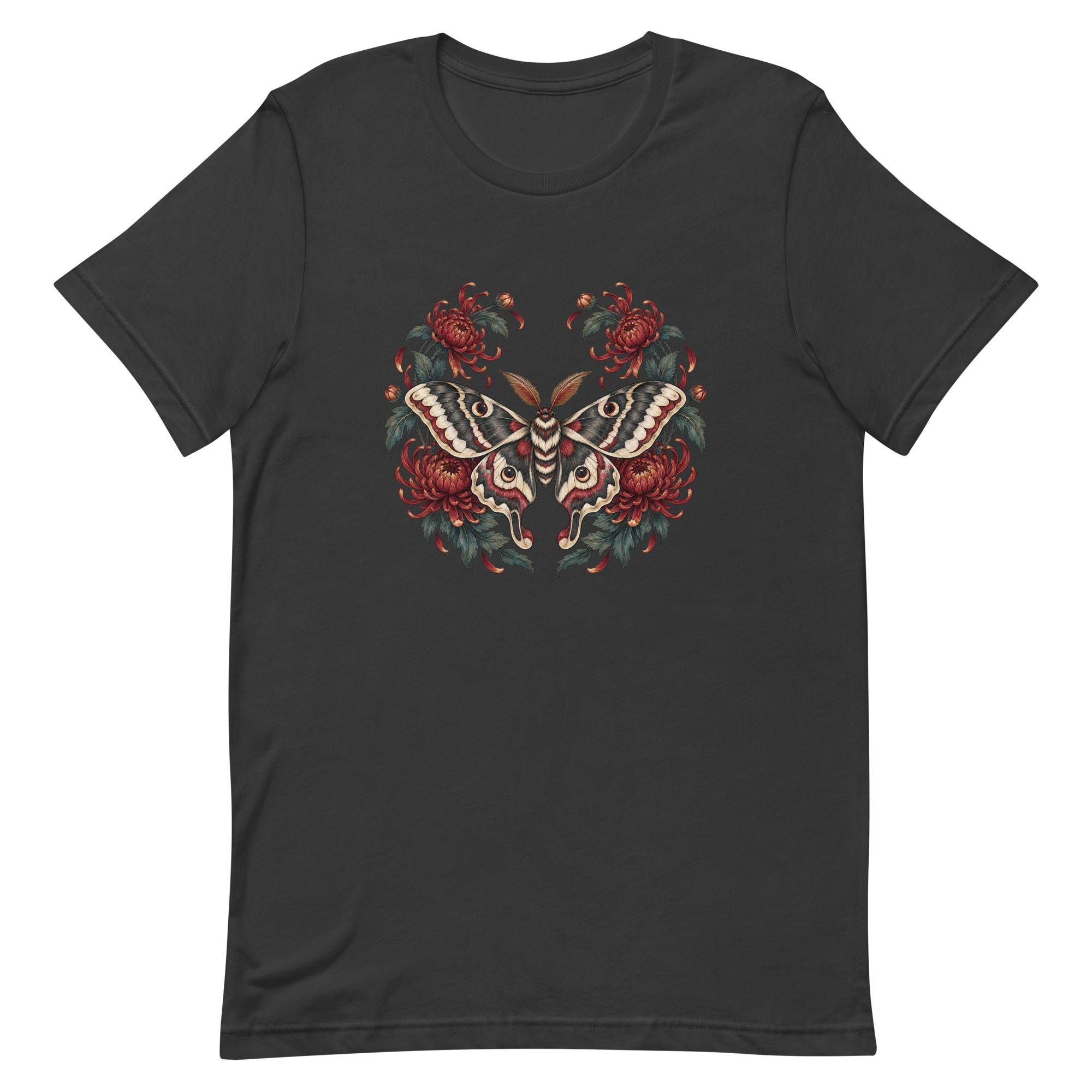 Japanese Moth Chrysanthemum Enso Ink Art, Japanese Art Tee, Mythology Gift - Image 75