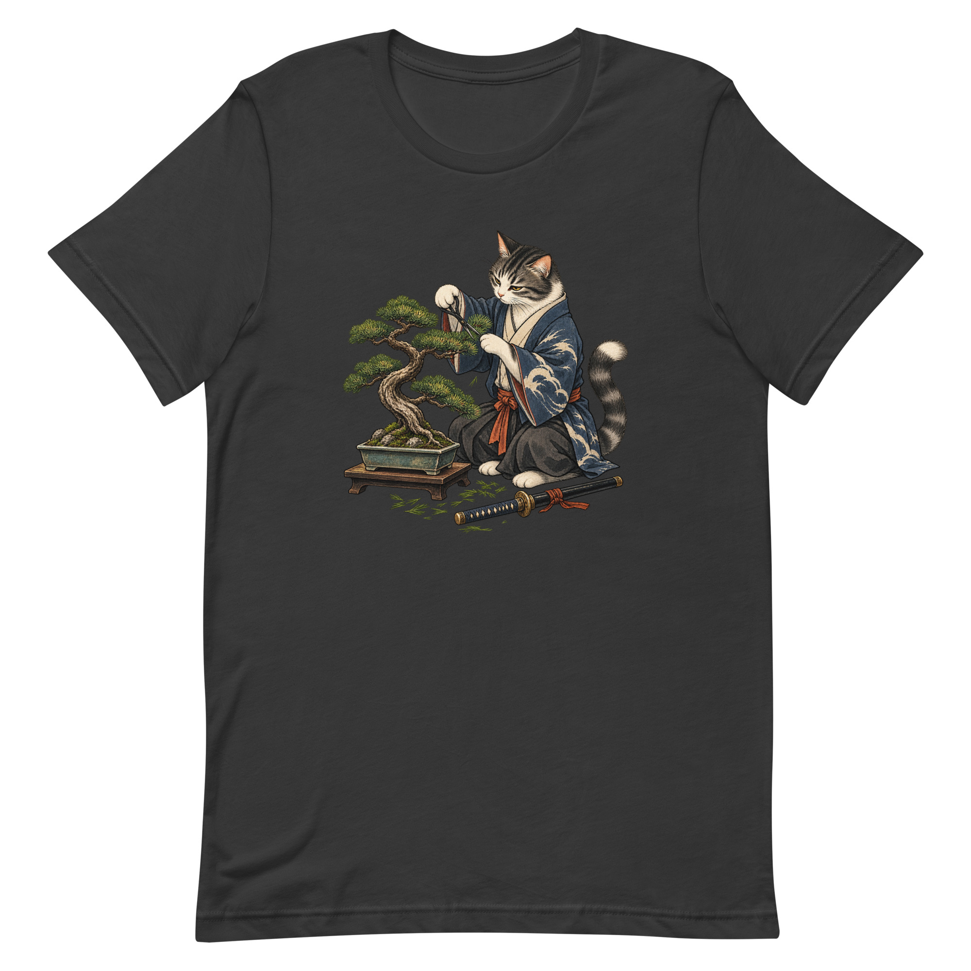 Samurai Cat Bonsai Dojo Japanese Art, Japanese Art Tee, Mythology Gift - Image 75