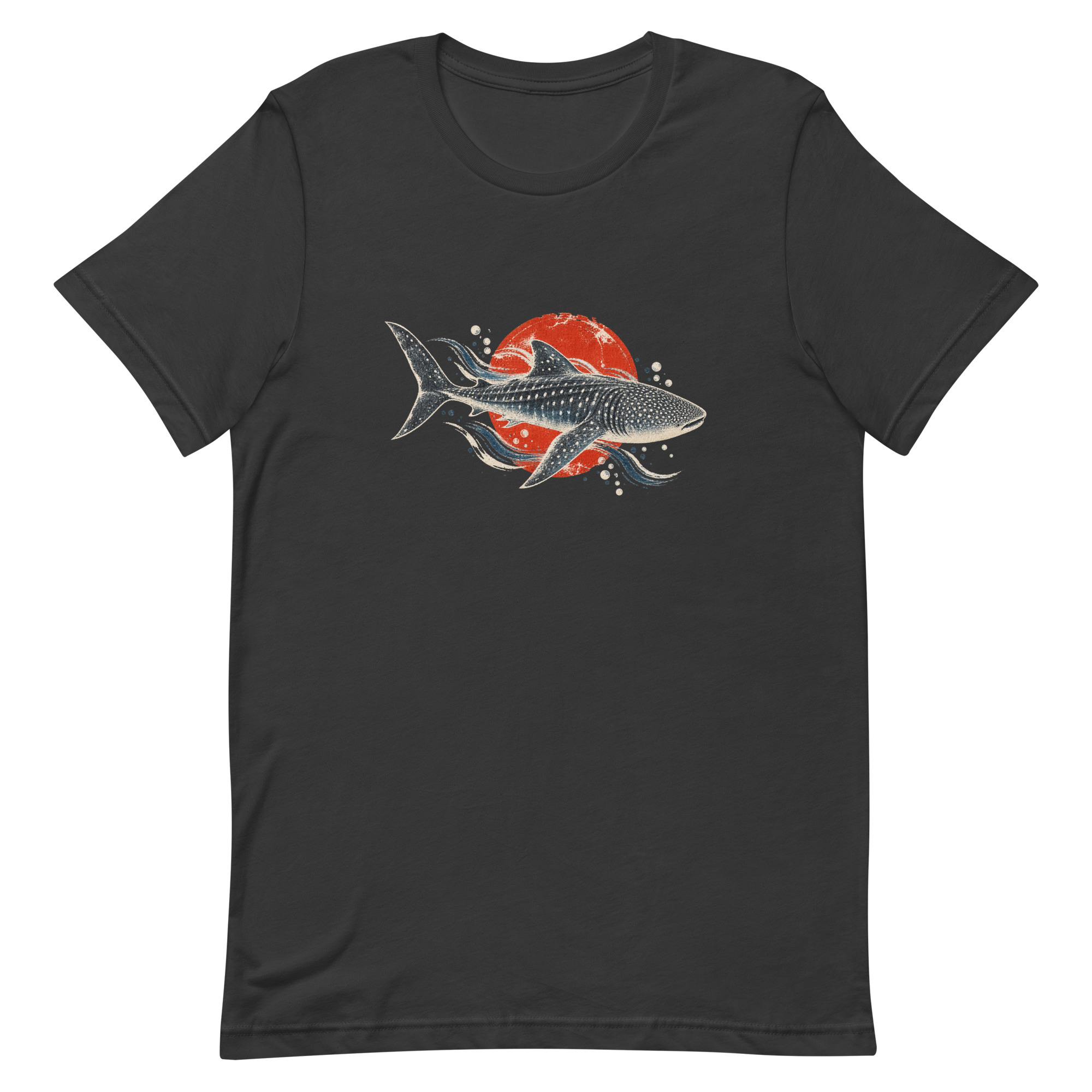 Gyotaku Whale Shark Red Sun Japanese Print, Japanese Art Tee, Mythology Gift - Image 75