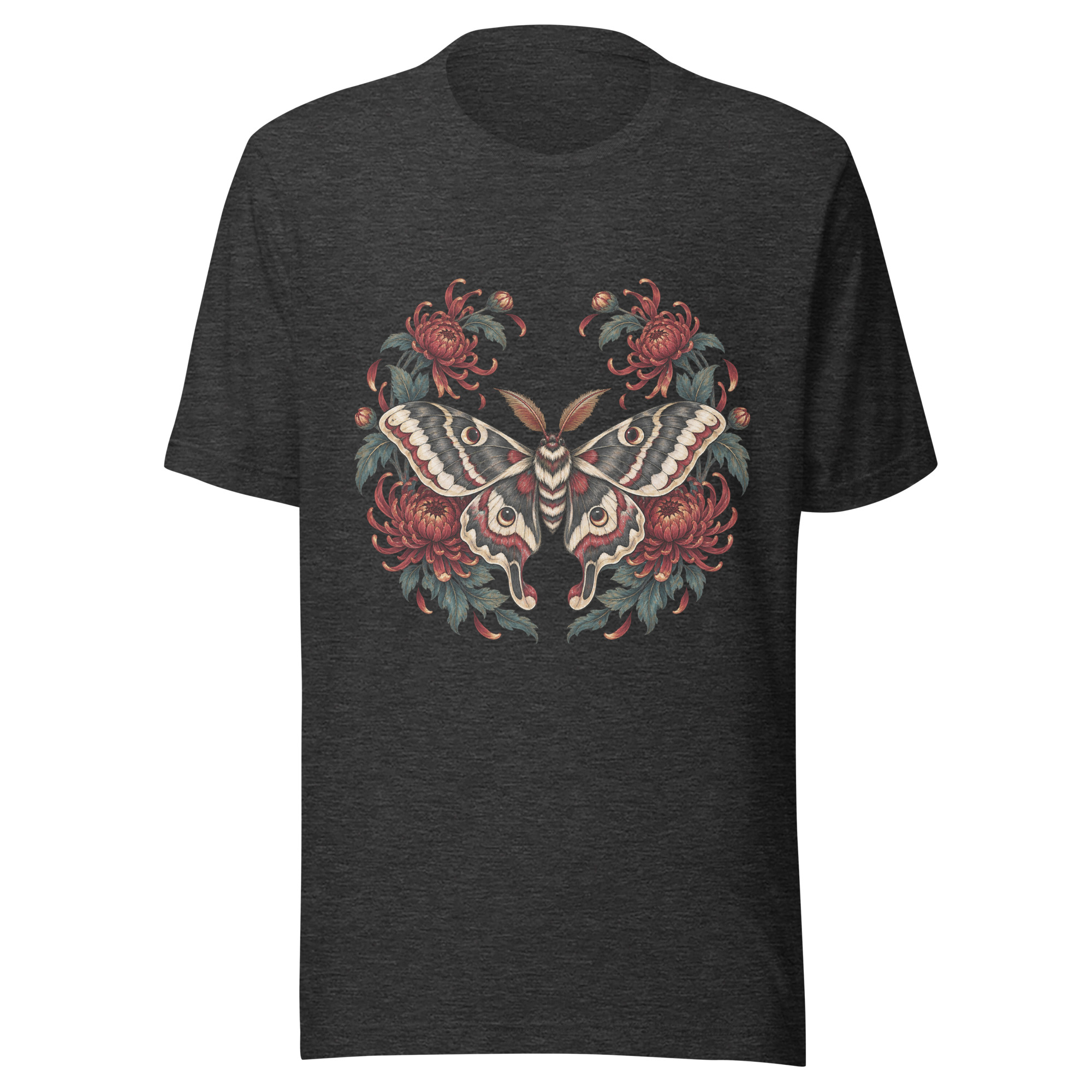 Japanese Moth Chrysanthemum Enso Ink Art, Japanese Art Tee, Mythology Gift - Image 111
