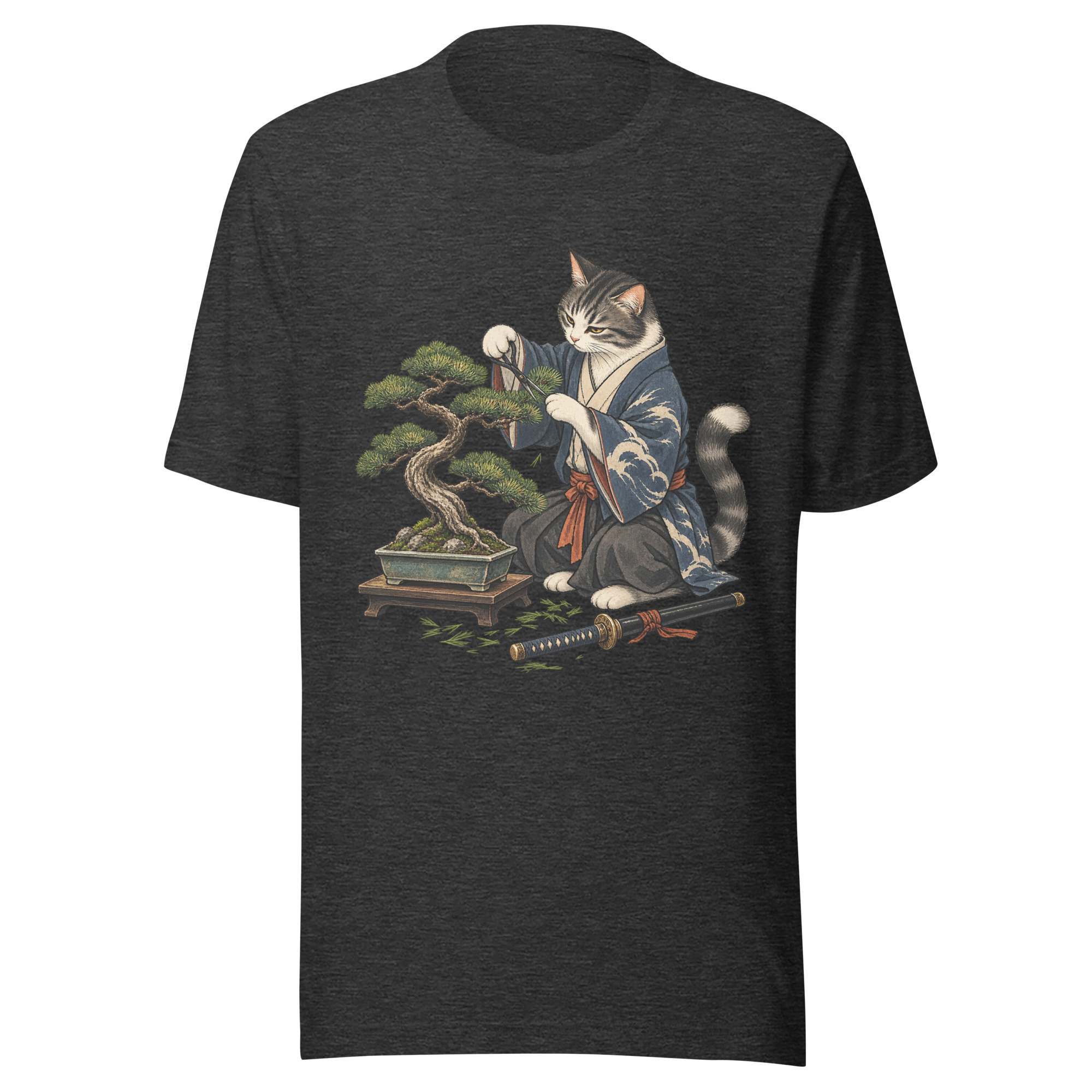Samurai Cat Bonsai Dojo Japanese Art, Japanese Art Tee, Mythology Gift - Image 111