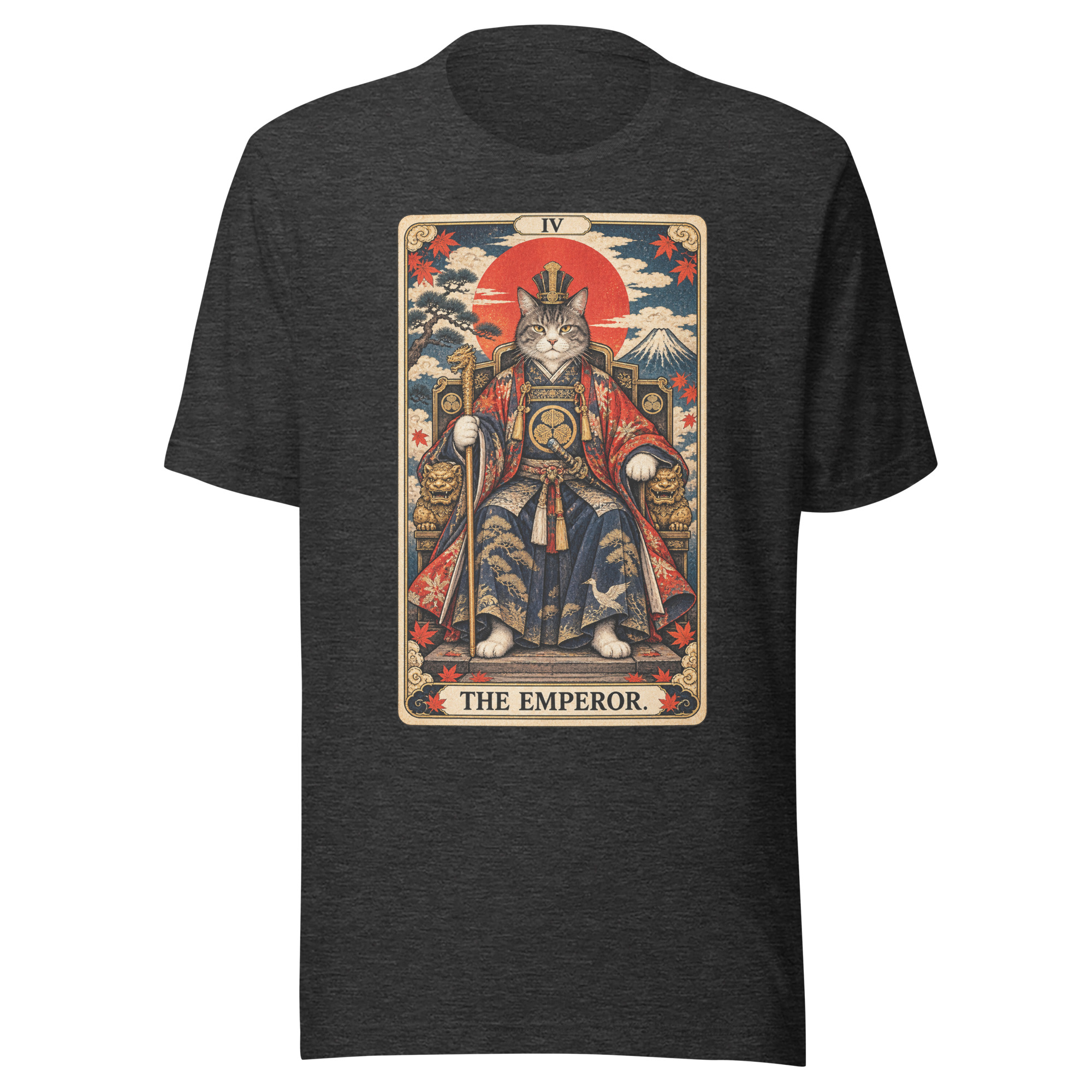 The Emperor Samurai Cat Tarot Card Japanese Art, Japanese Art Tee, Mythology Gift - Image 25