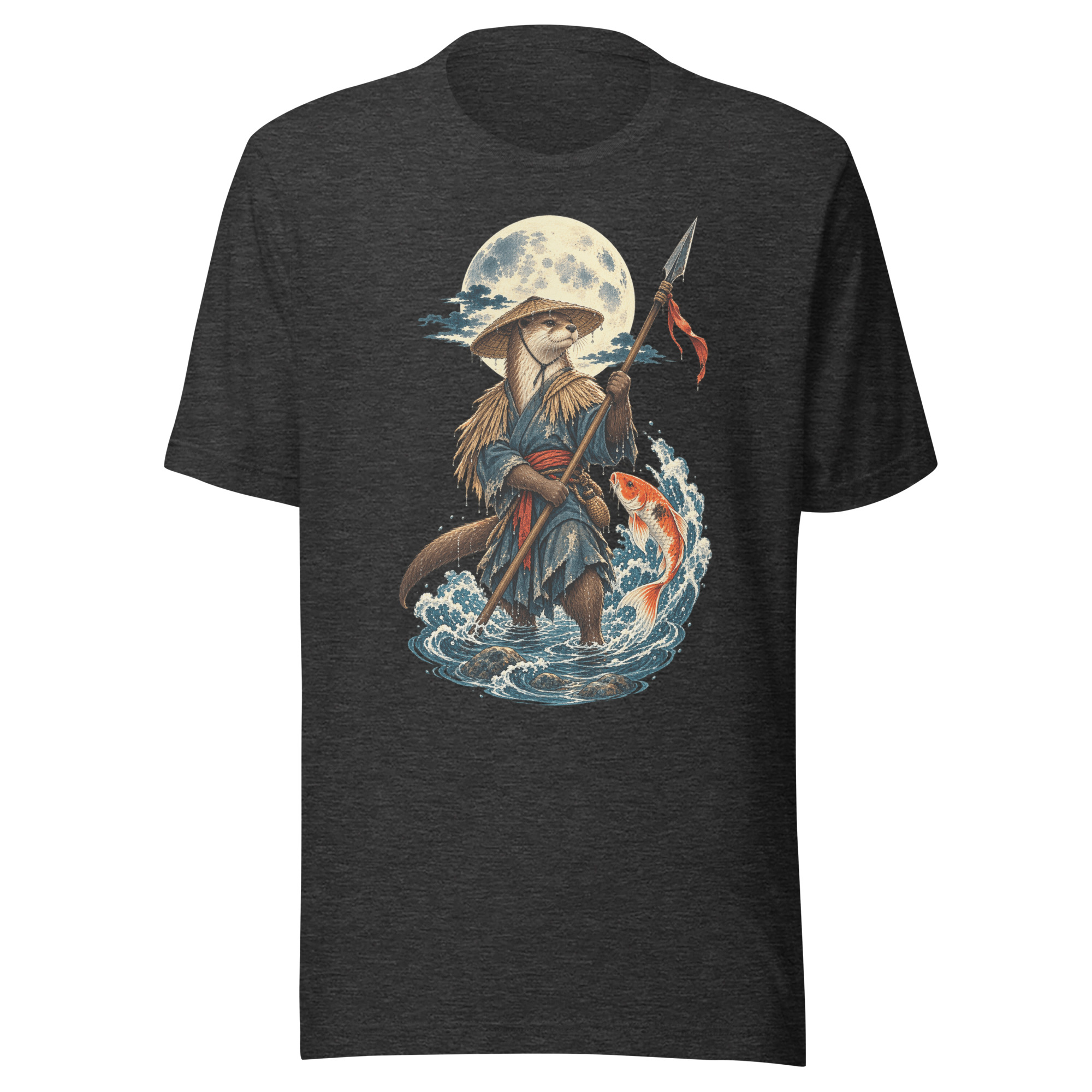 Otter Koi Fisher Moon Japanese River Animal Art - Image 61