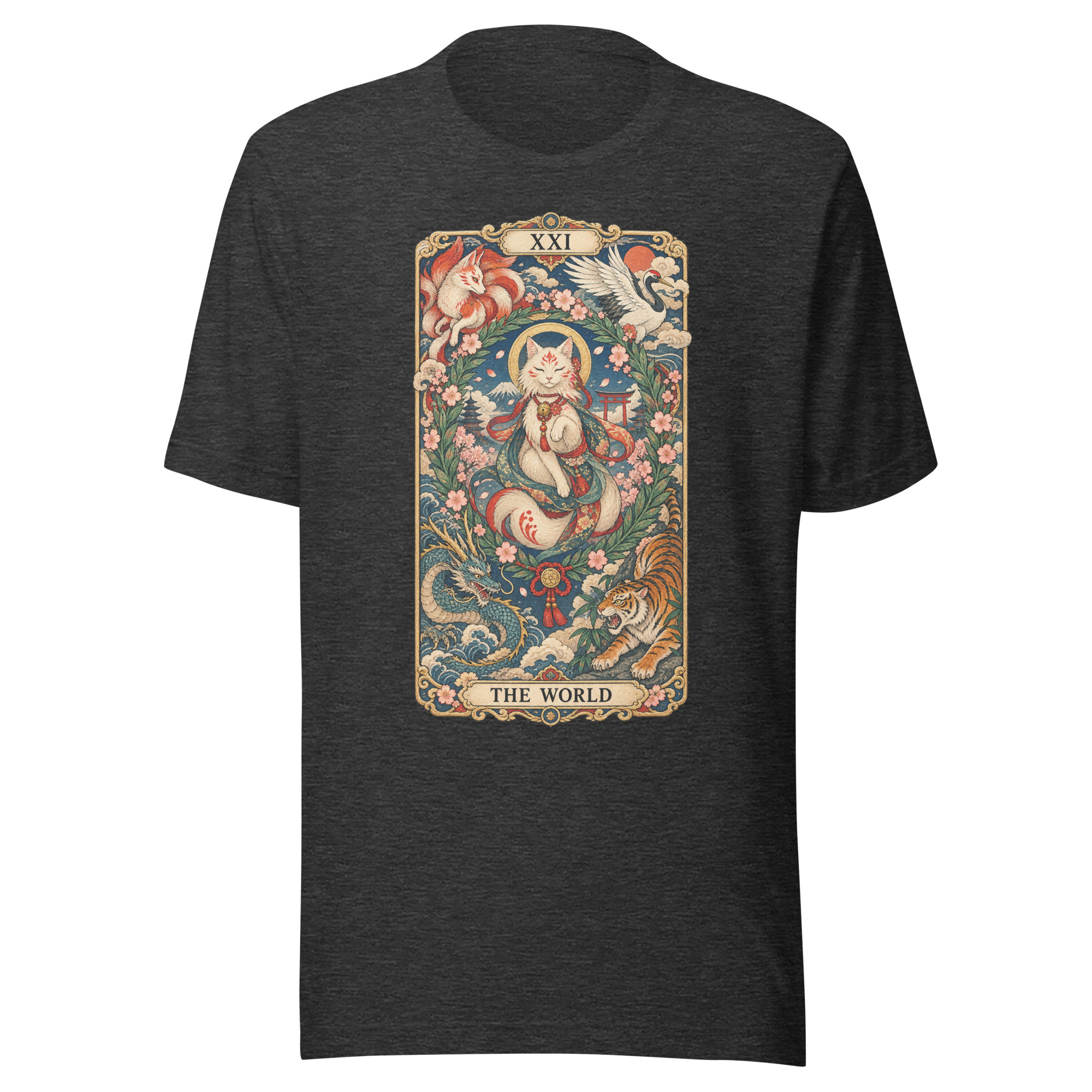 The World Shrine Cat Tarot Japanese Art T-Shirt - Image 164