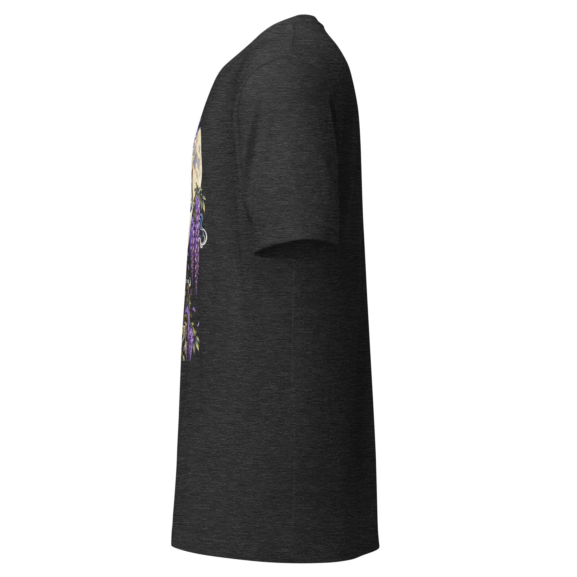 Crane Wisteria Full Moon Japanese Art T-Shirt - Image 13
