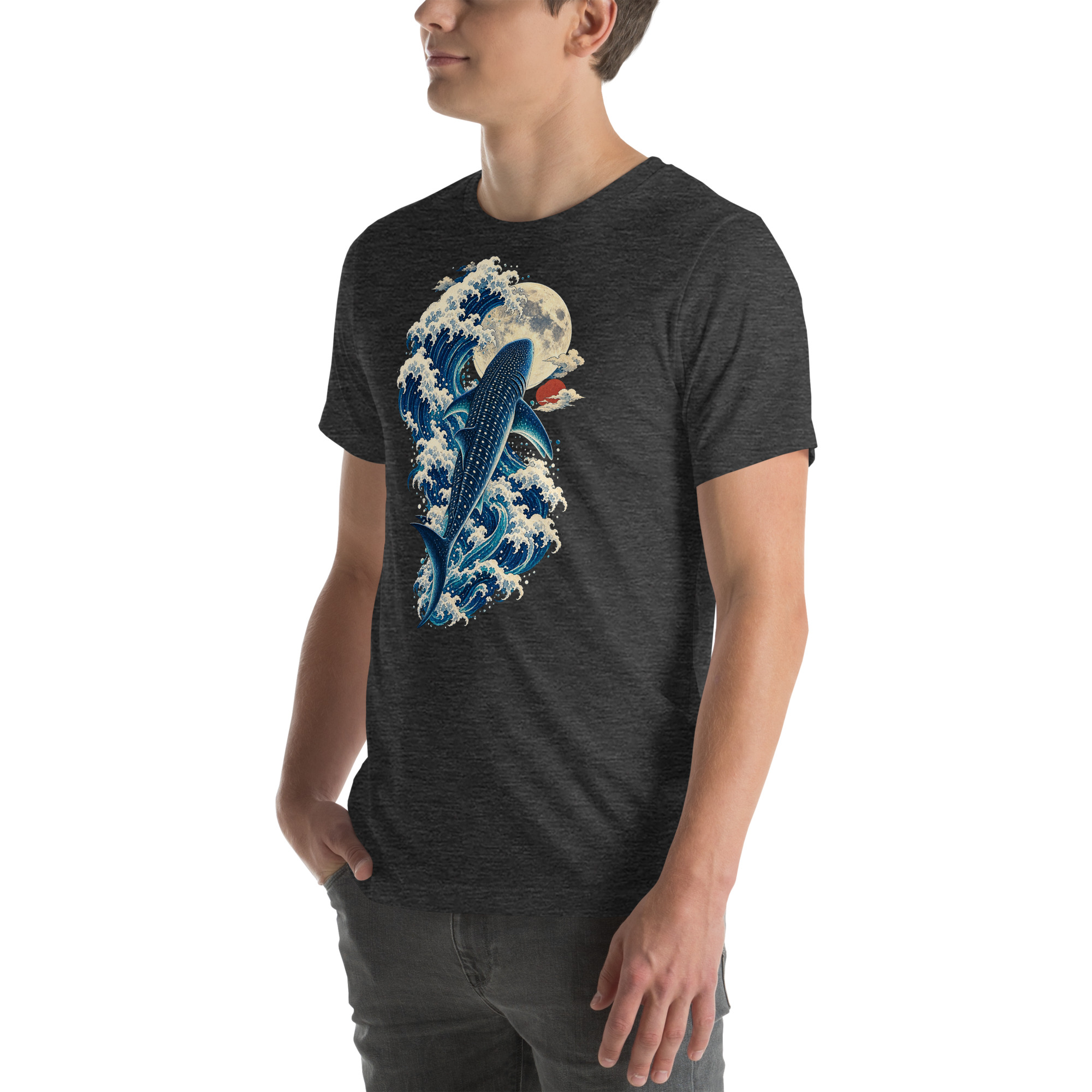 Whale Shark Great Wave Moon Japanese Art, Japanese Art Tee, Mythology Gift - Image 115