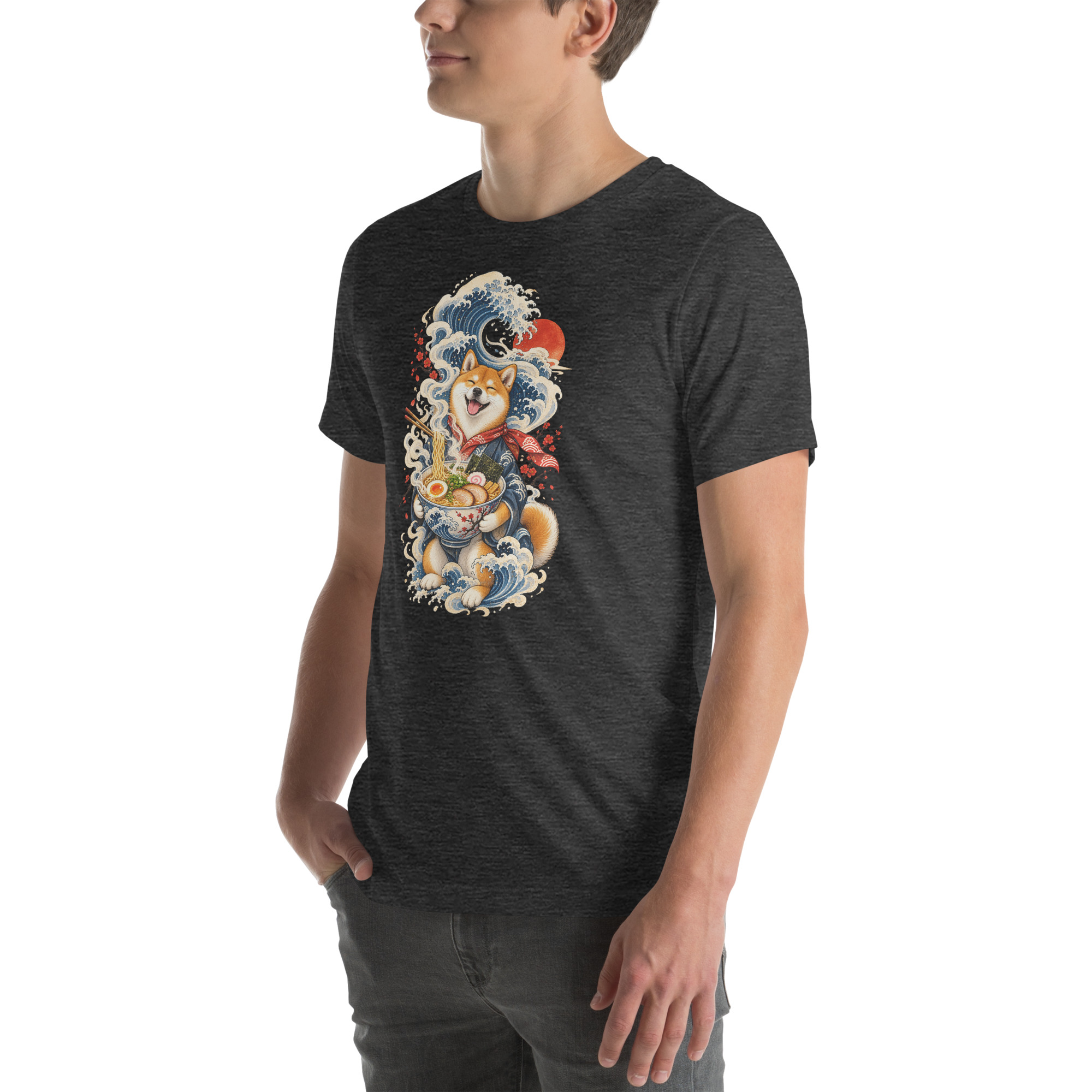 Shiba Inu Ramen Great Wave Japanese Food Art, Japanese Art Tee, Mythology Gift - Image 140