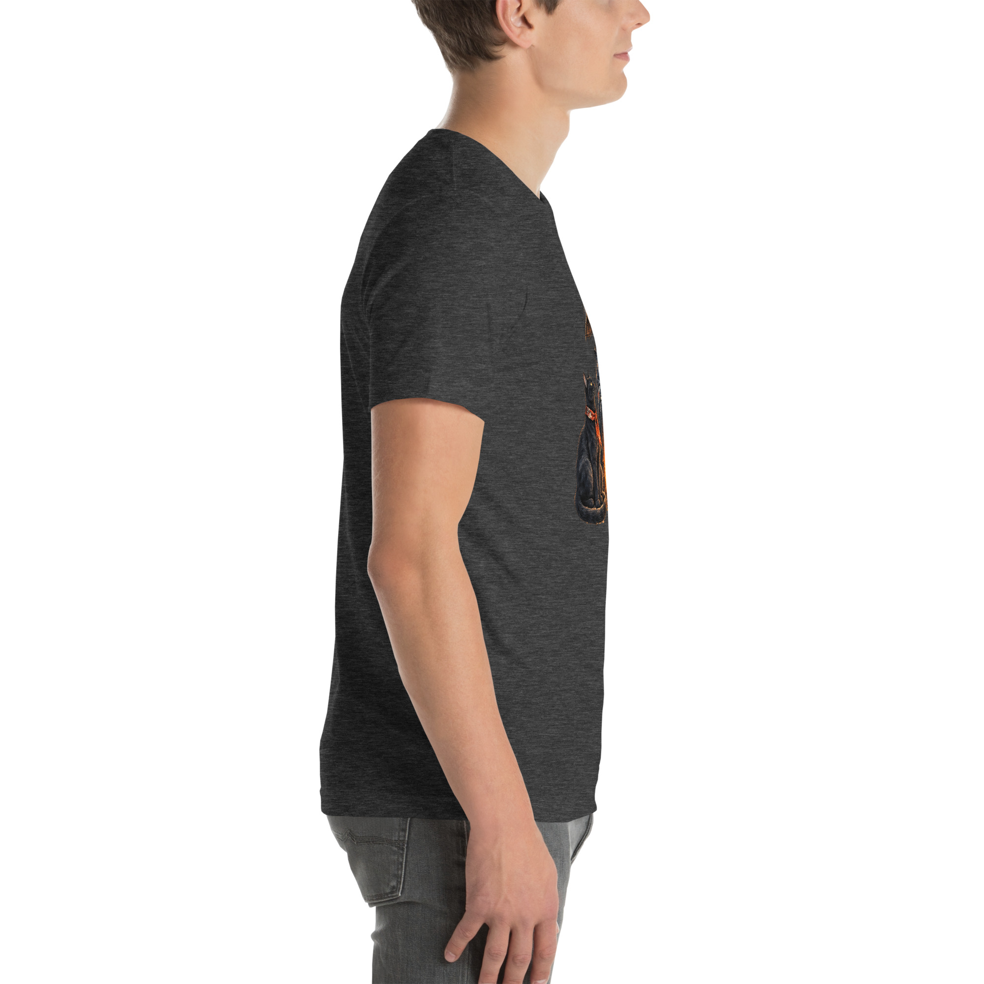 Black Cat Skeleton Lantern Japanese Folklore T-Shirt - Image 29