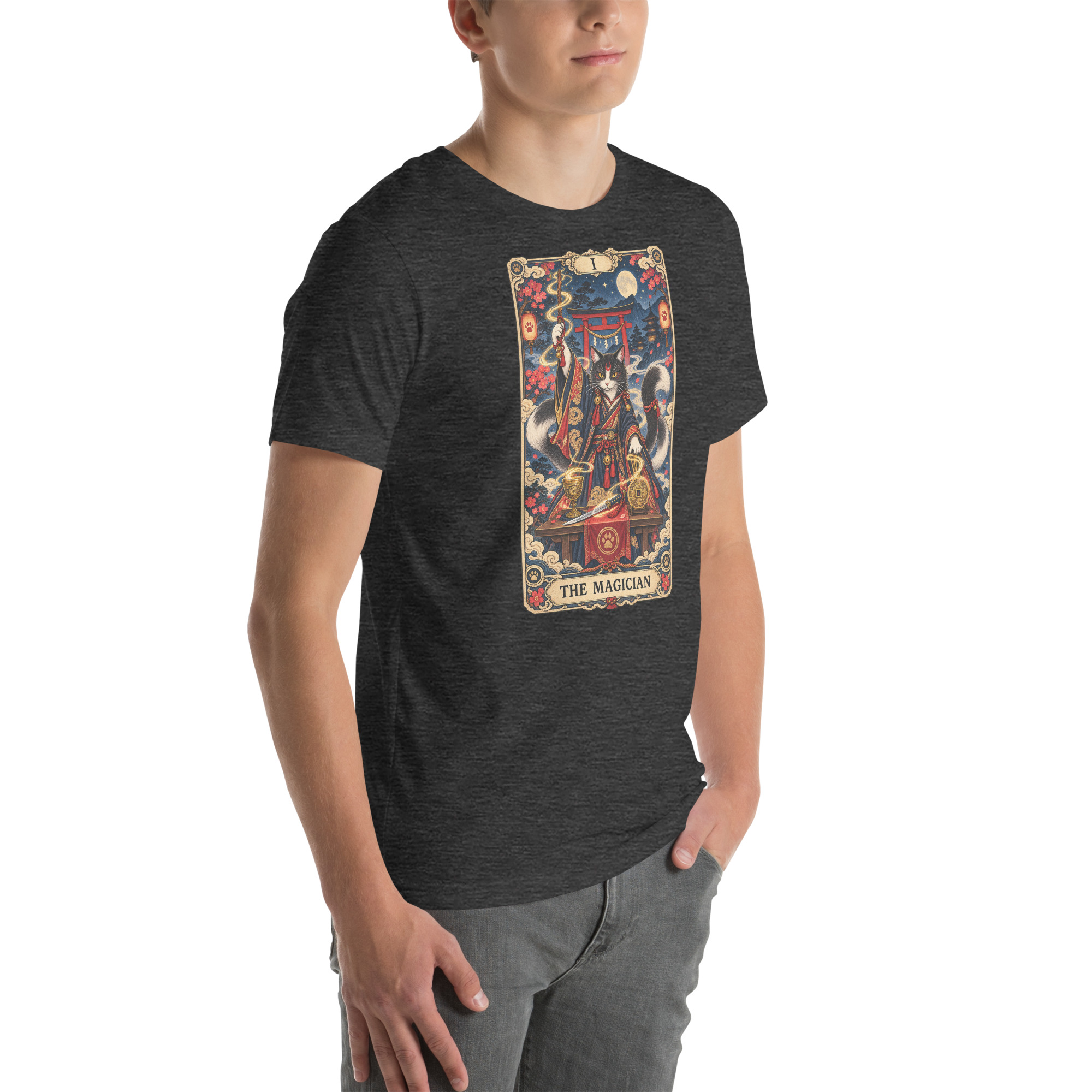 The Magician Bakeneko Cat Tarot Japanese Yokai Art, Japanese Art Tee, Mythology Gift - Image 117
