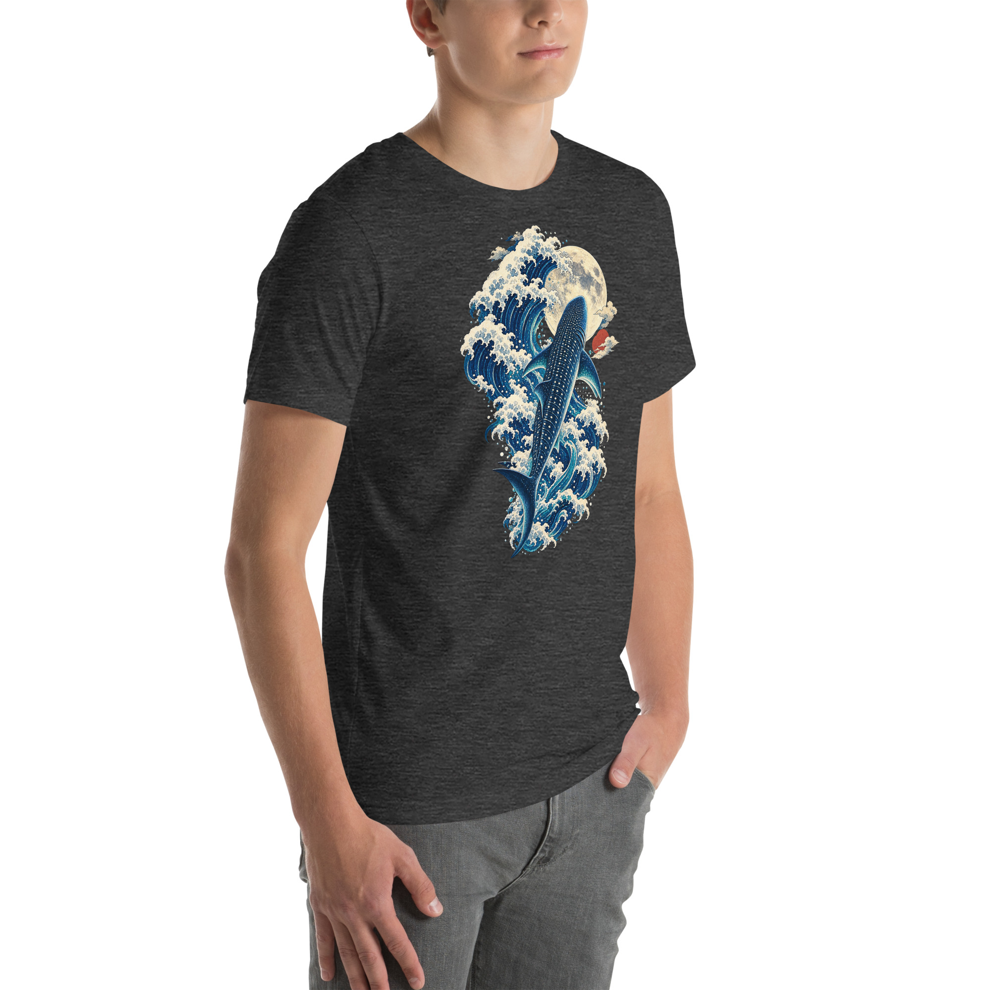 Whale Shark Great Wave Moon Japanese Art, Japanese Art Tee, Mythology Gift - Image 117