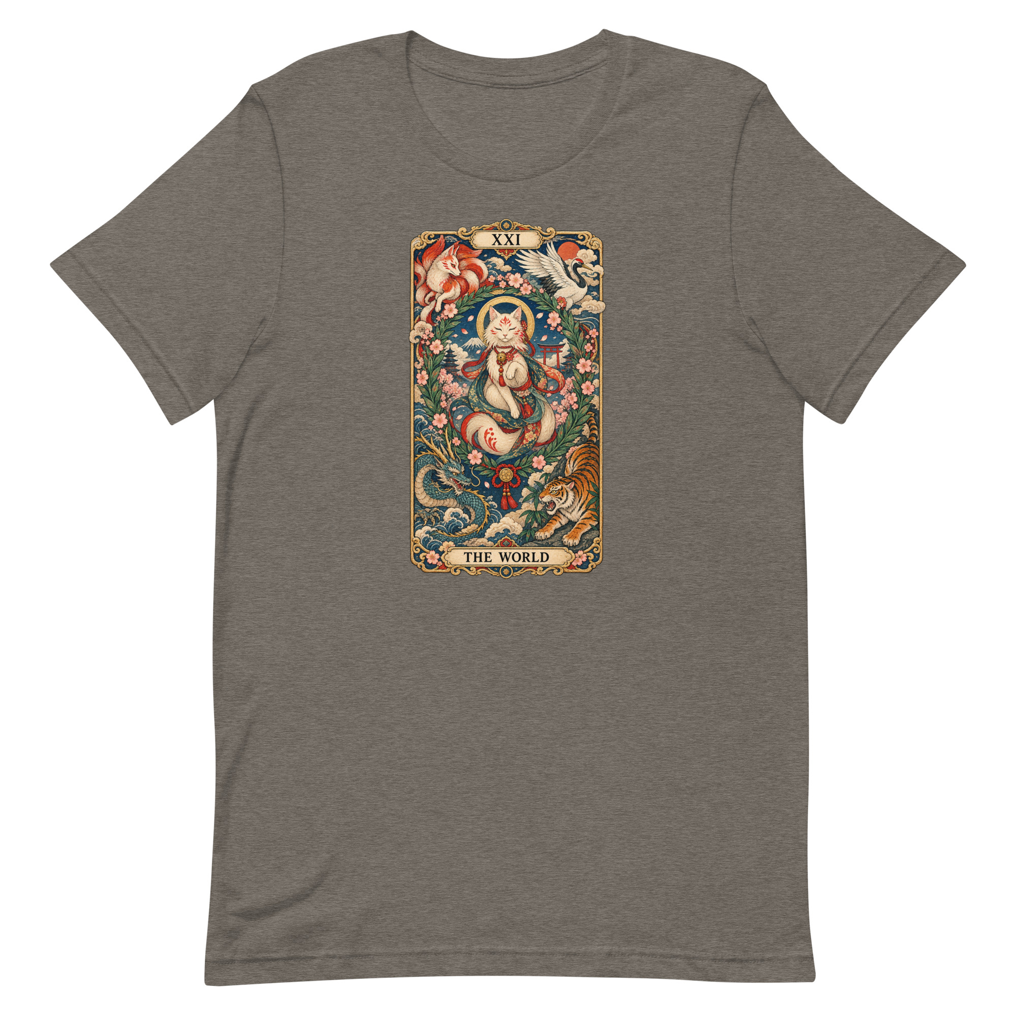 The World Shrine Cat Tarot Japanese Art T-Shirt - Image 84