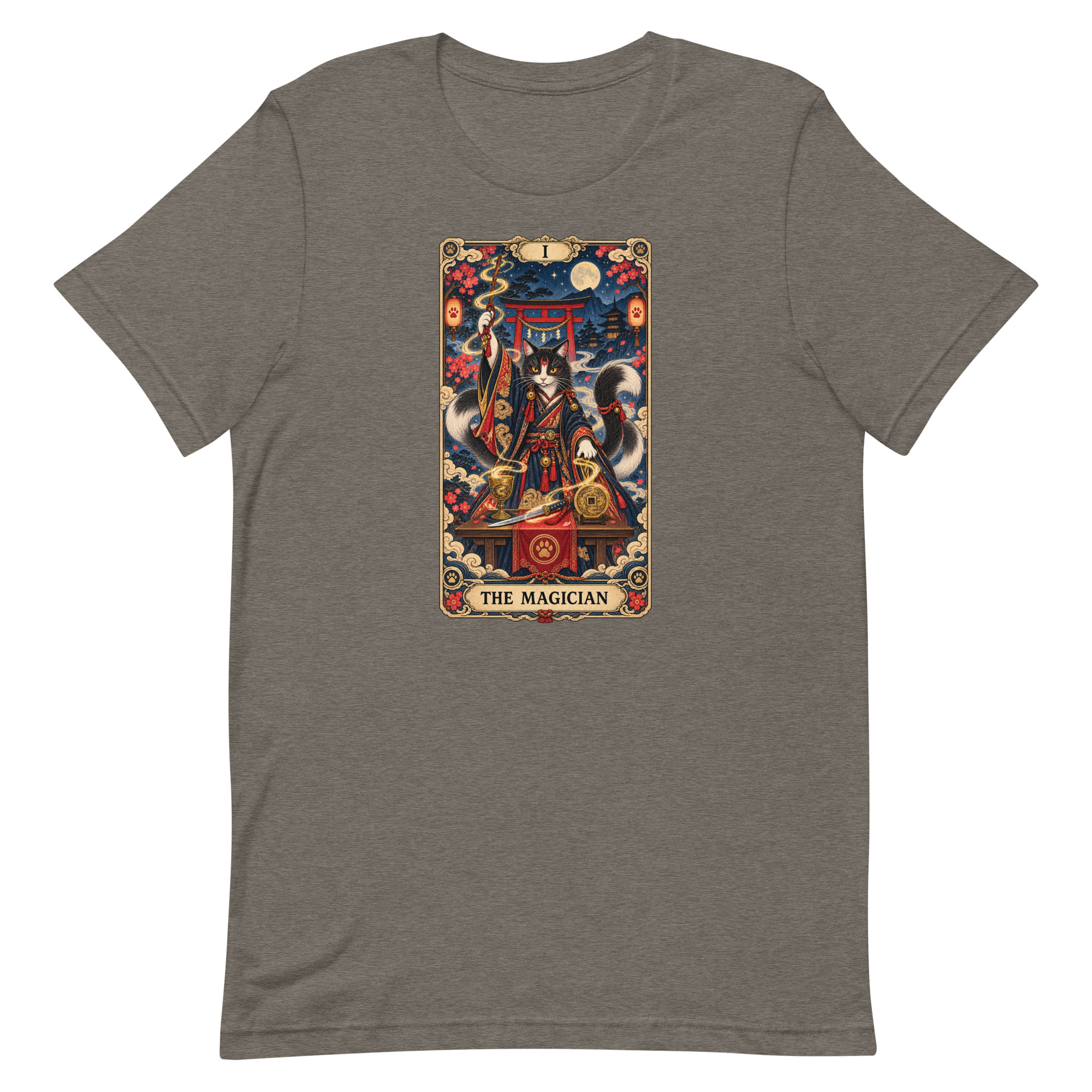 The Magician Bakeneko Cat Tarot Japanese Yokai Art, Japanese Art Tee, Mythology Gift - Image 84